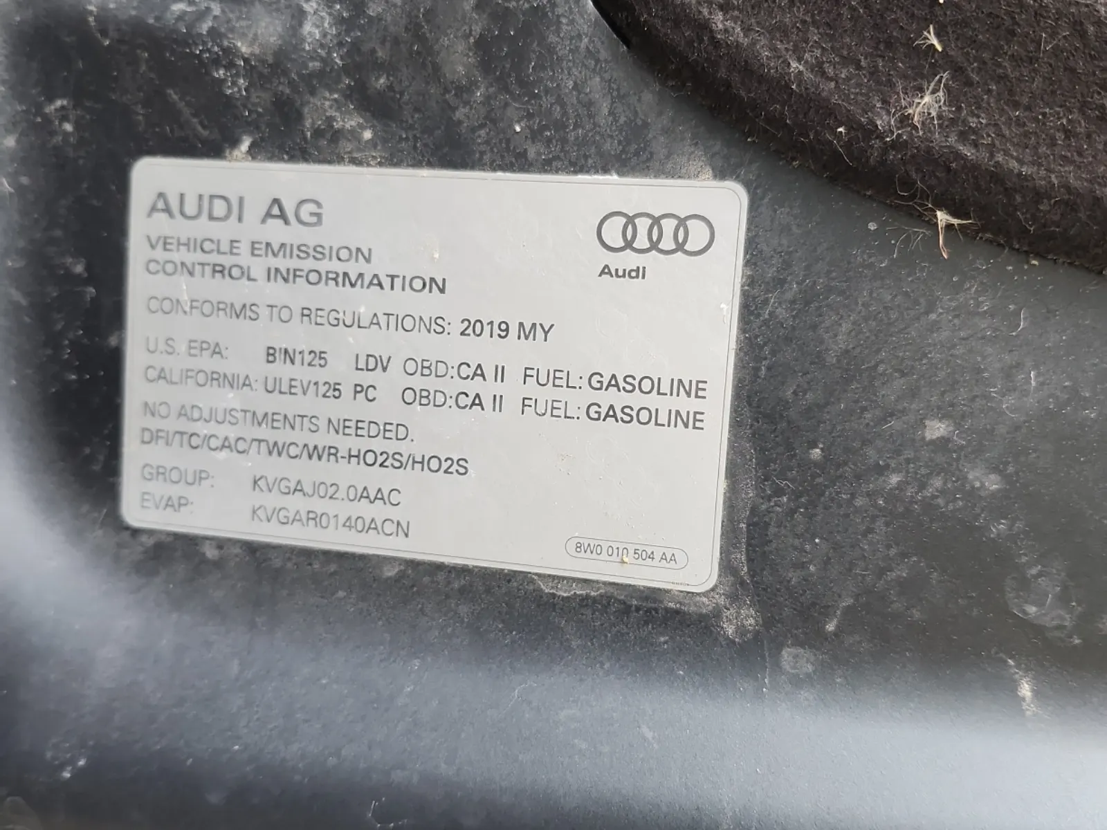 Emission Sticker Photo