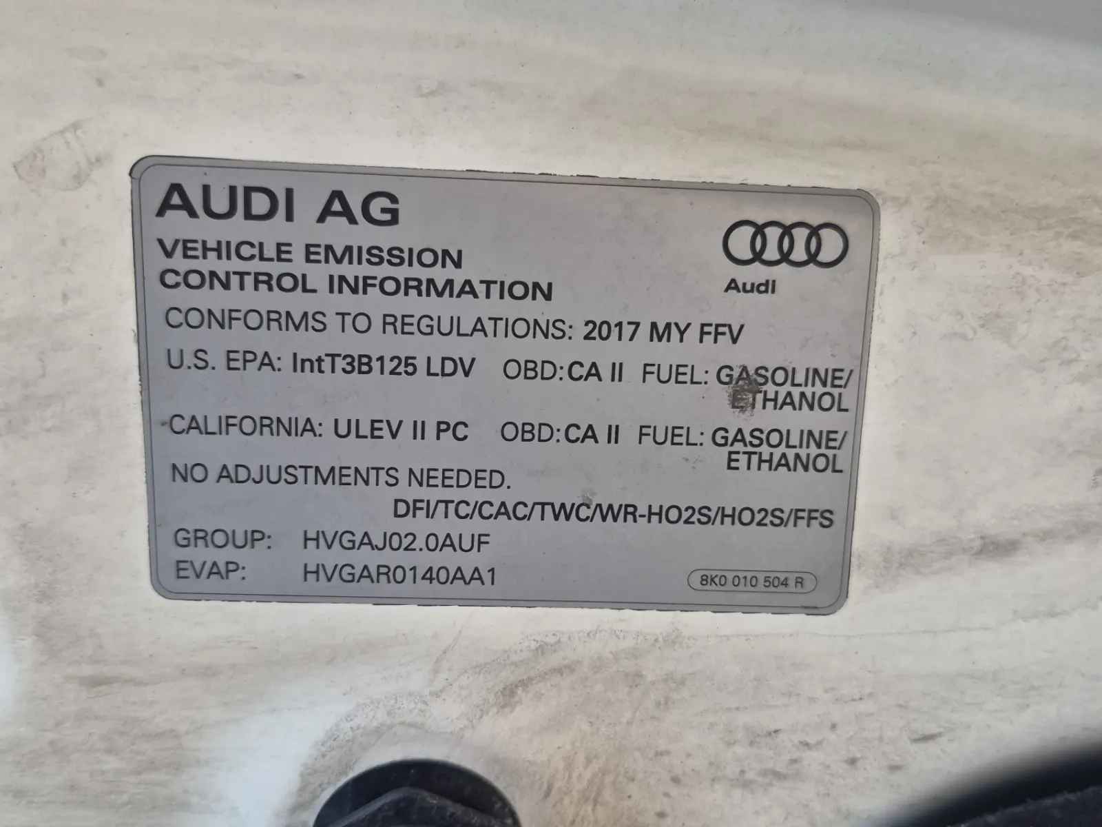 Emission Sticker Photo