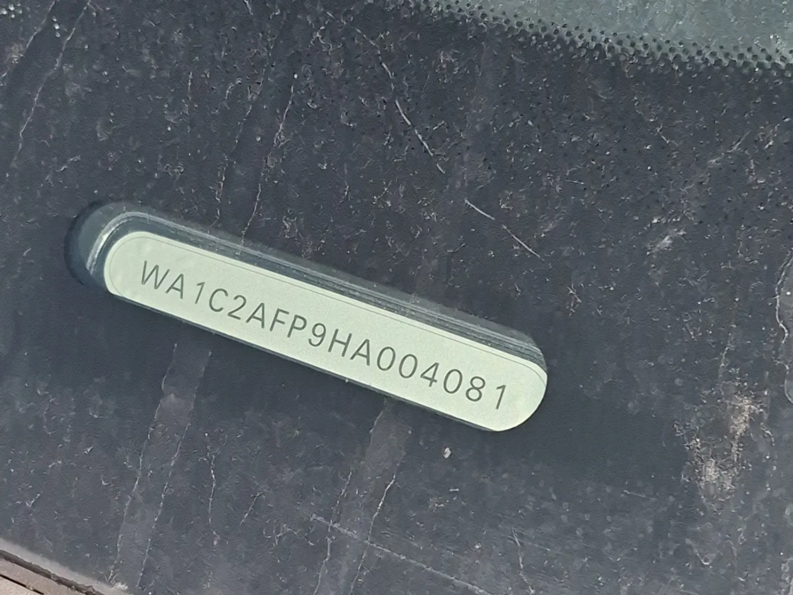 Dash VIN Plate Photo