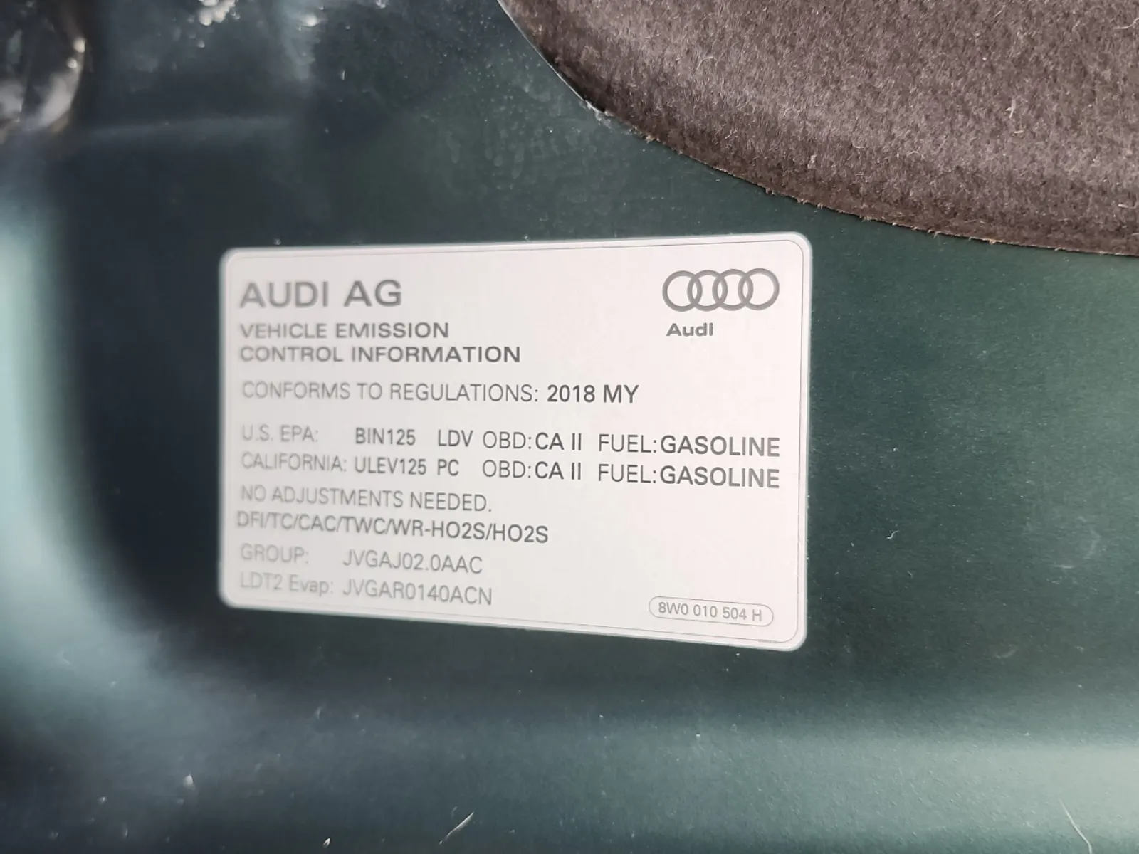 Emission Sticker Photo
