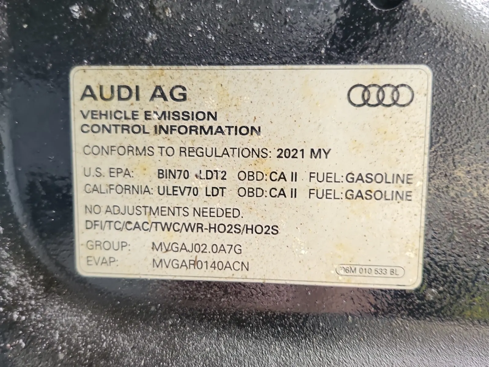 Emission Sticker Photo