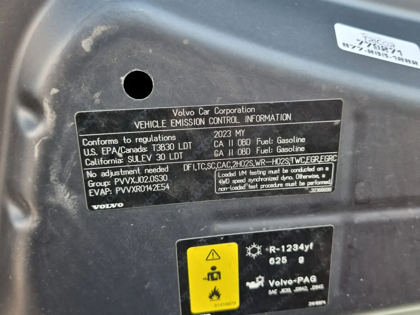 Emission Sticker Photo