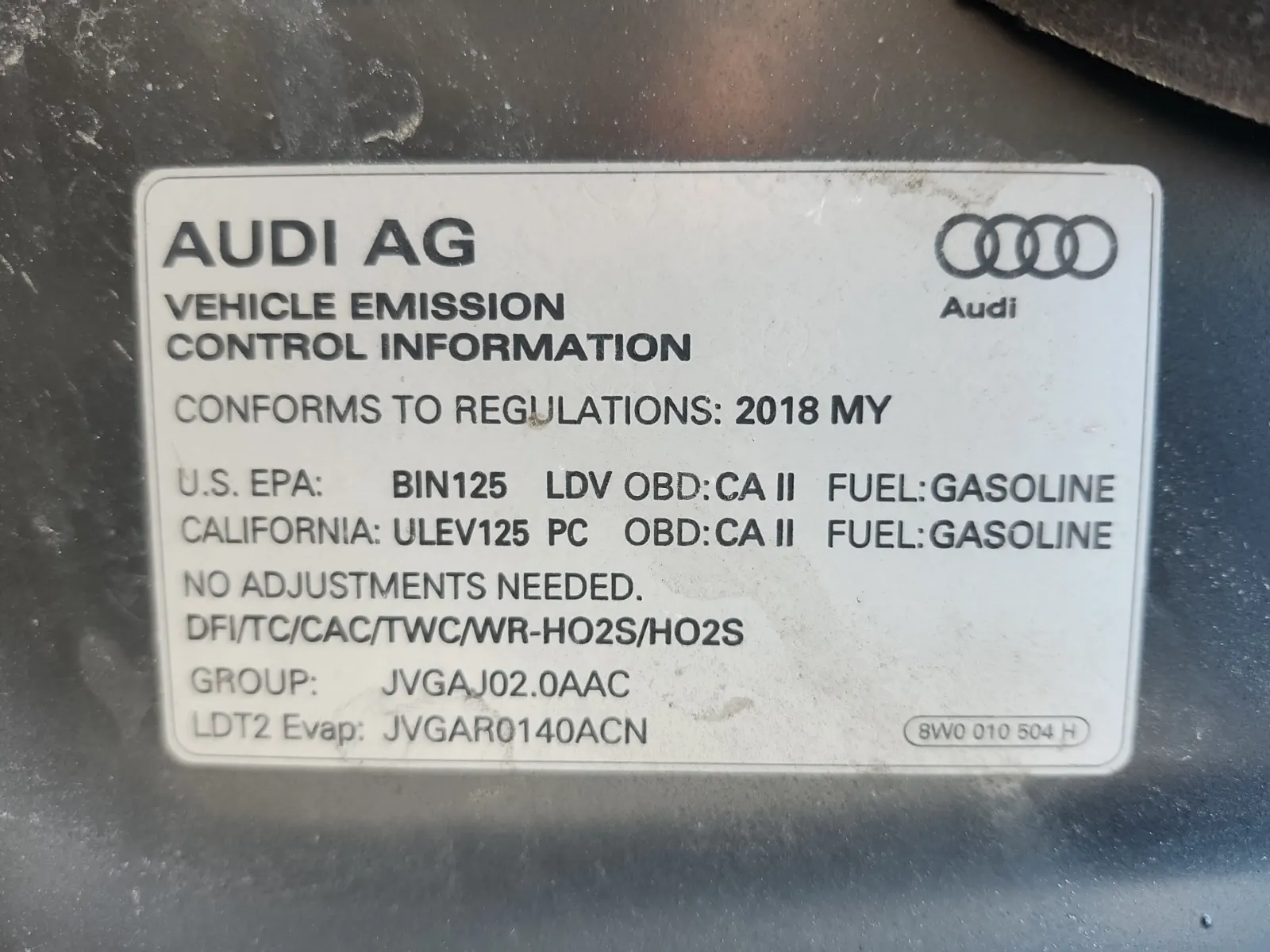 Emission Sticker Photo