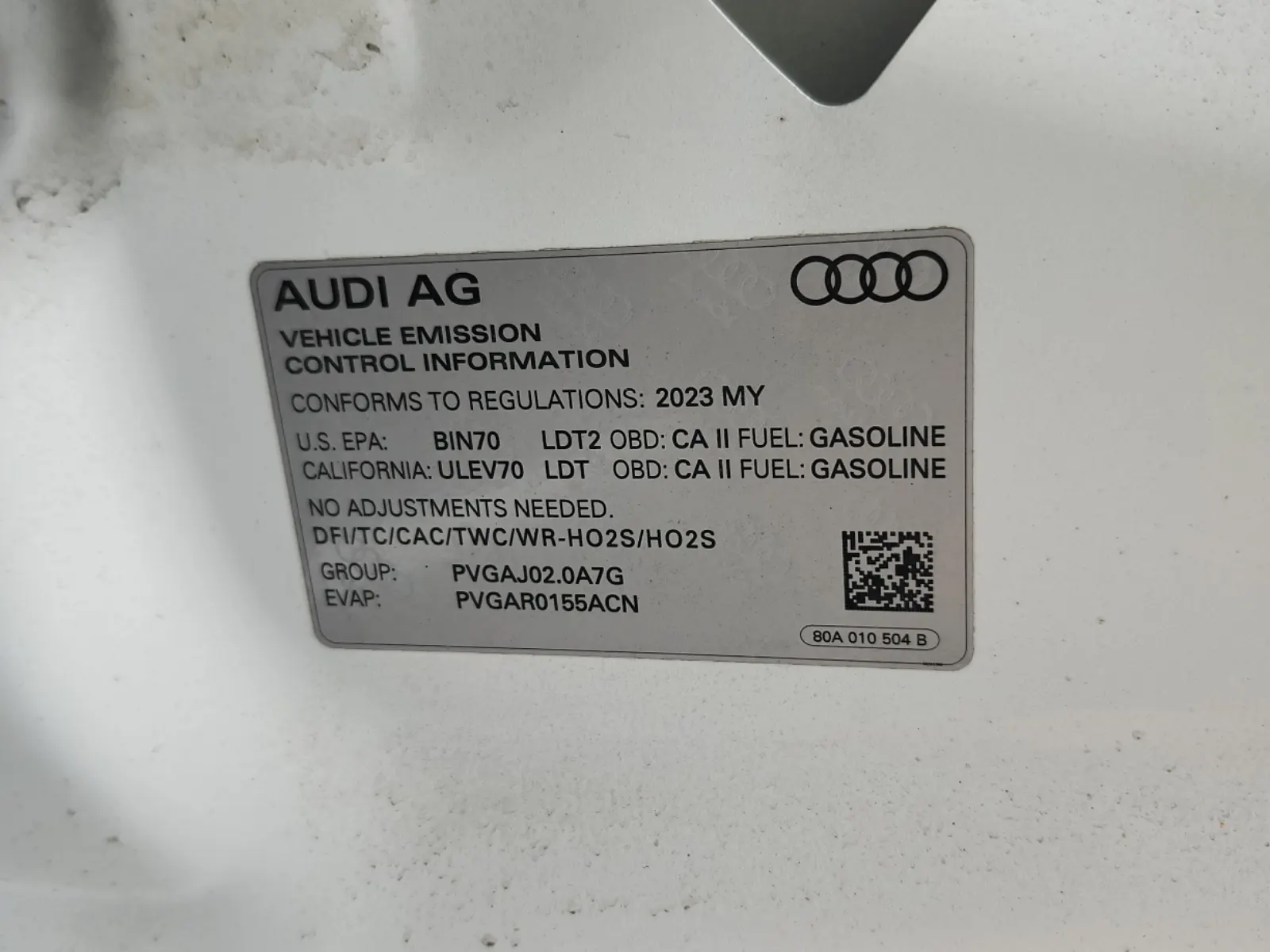 Emission Sticker Photo