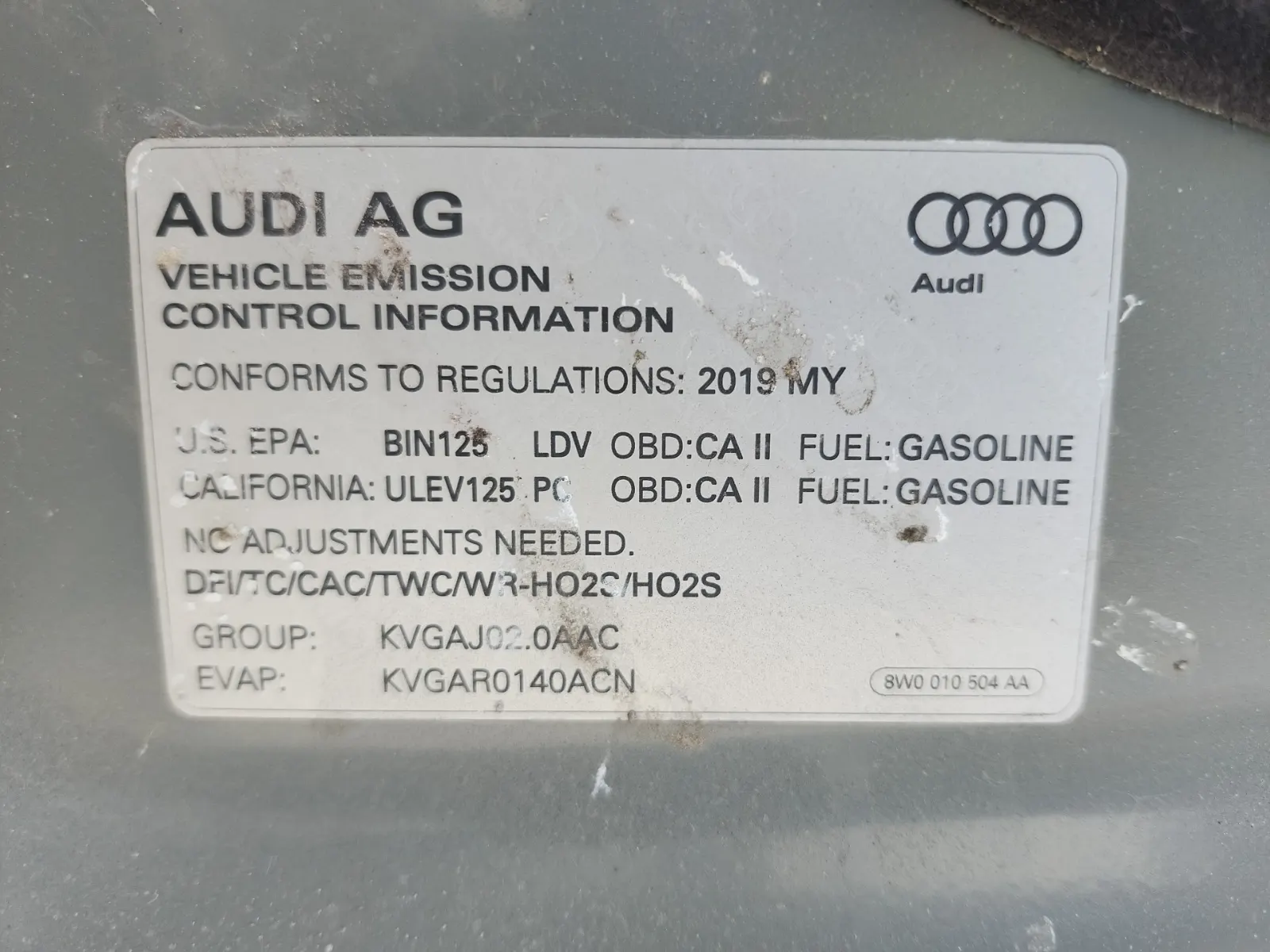 Emission Sticker Photo