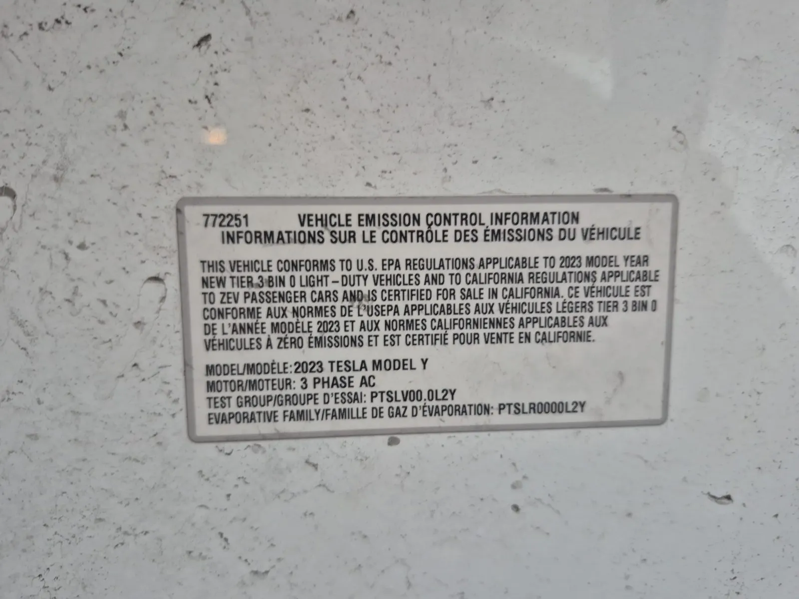 Emission Sticker Photo