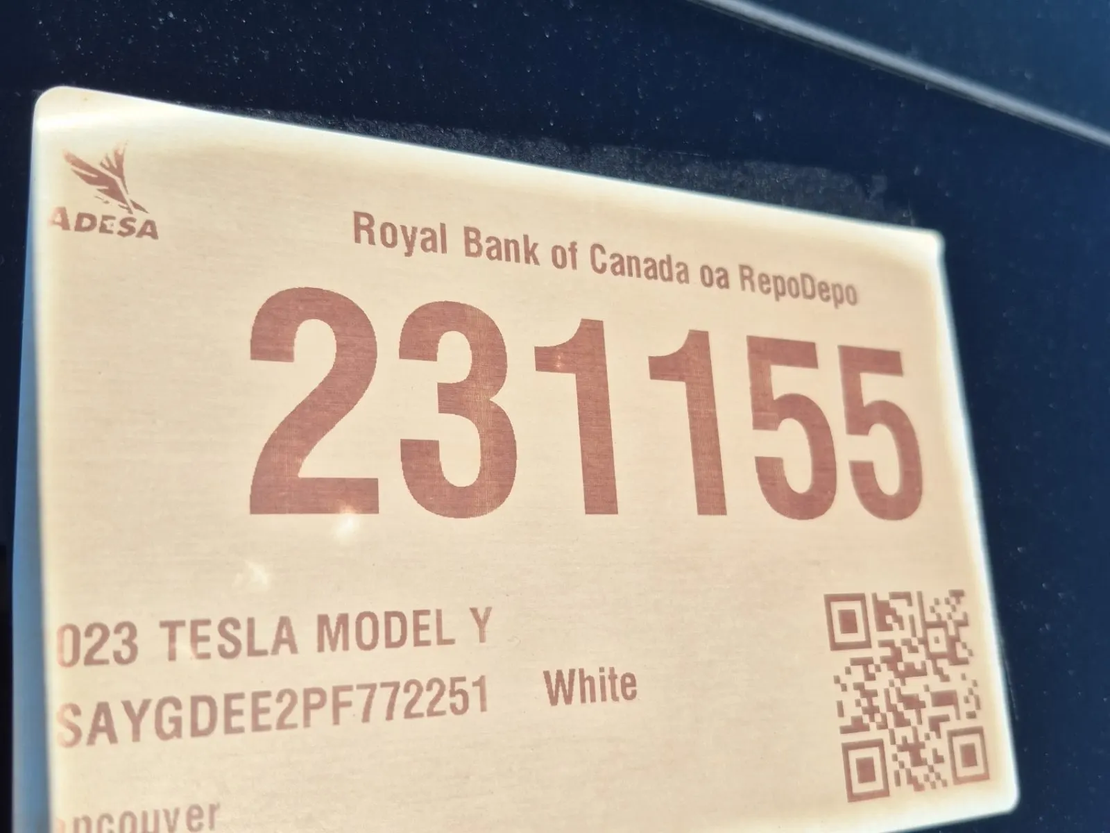 Inventory Label Photo