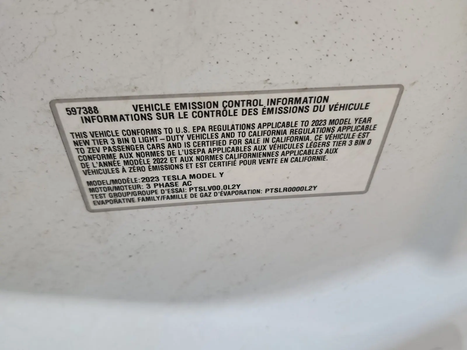 Emission Sticker Photo