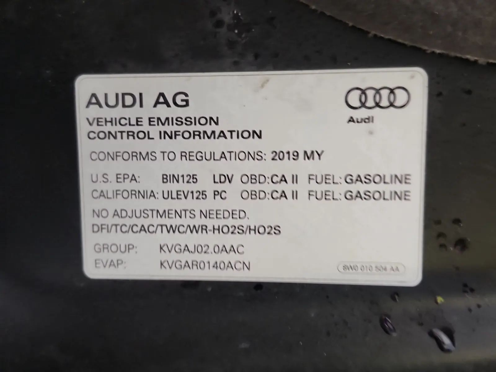 Emission Sticker Photo