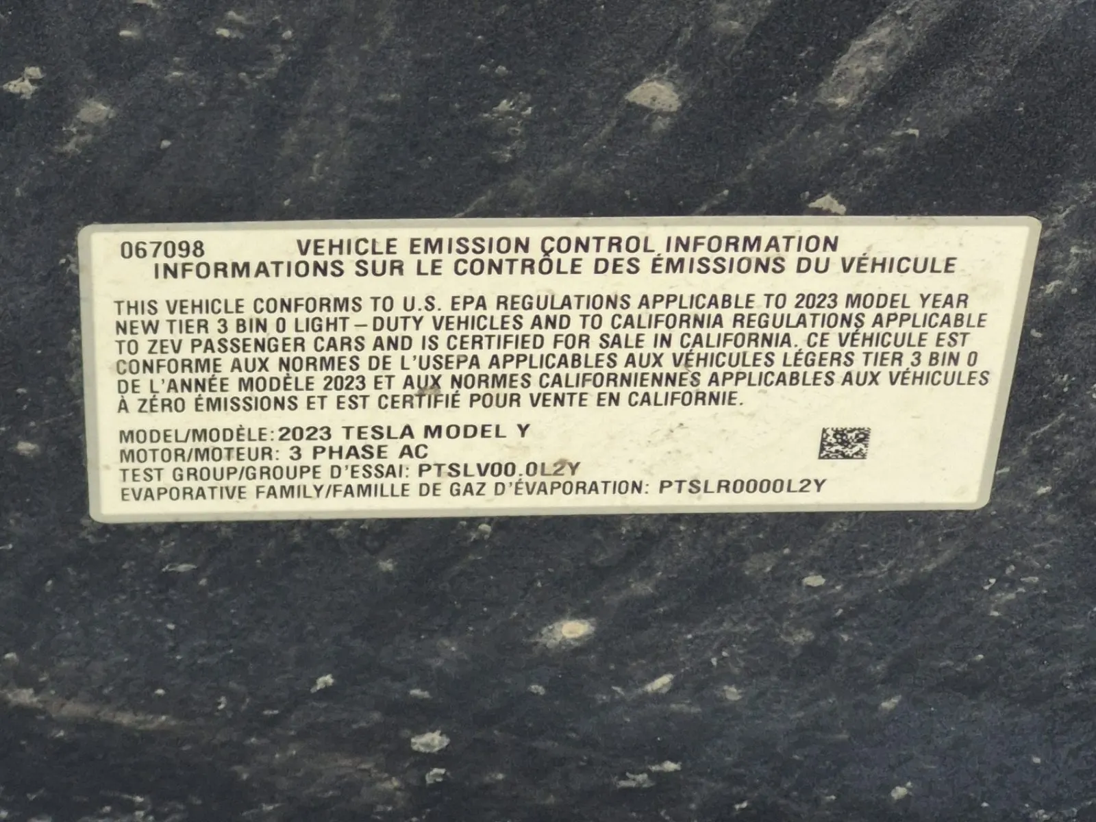 Emission Sticker Photo