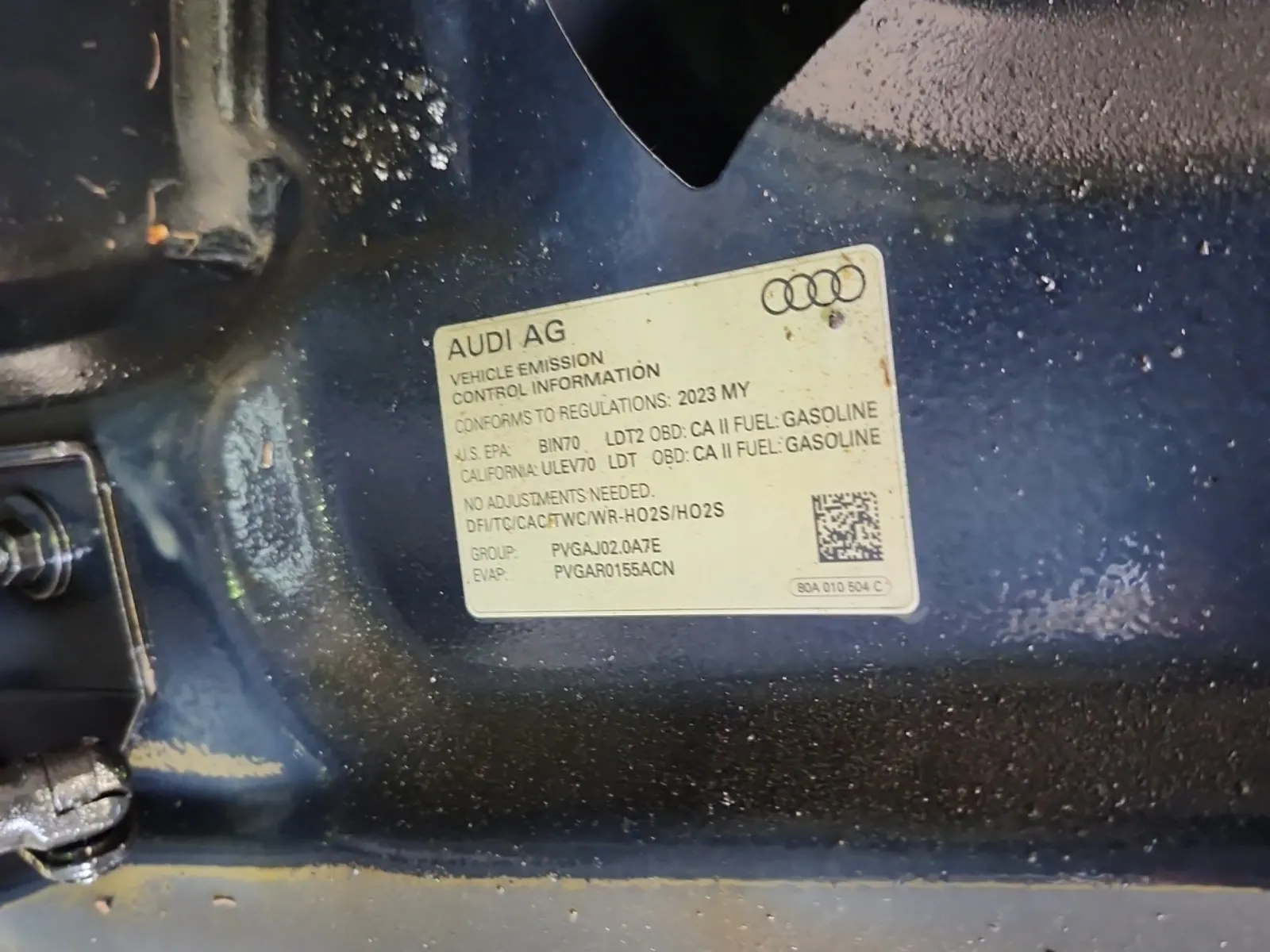 Emission Sticker Photo