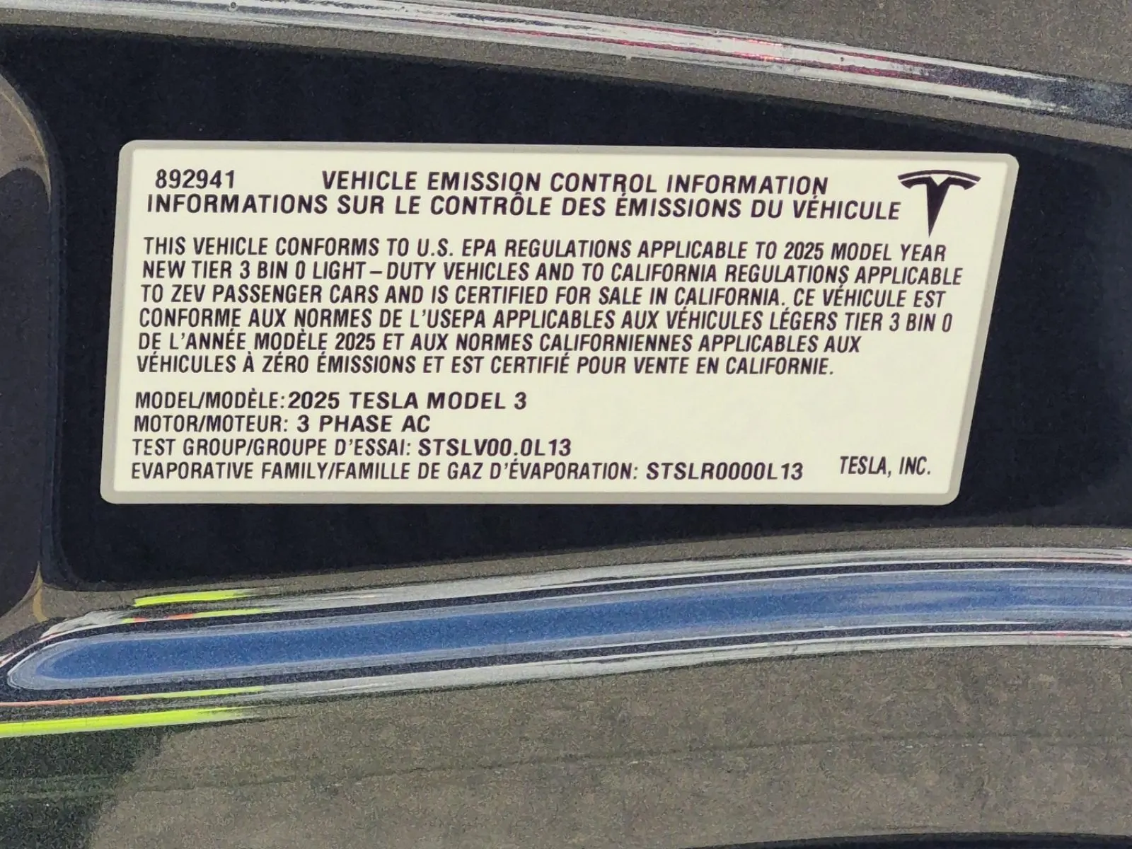 Emission Sticker Photo