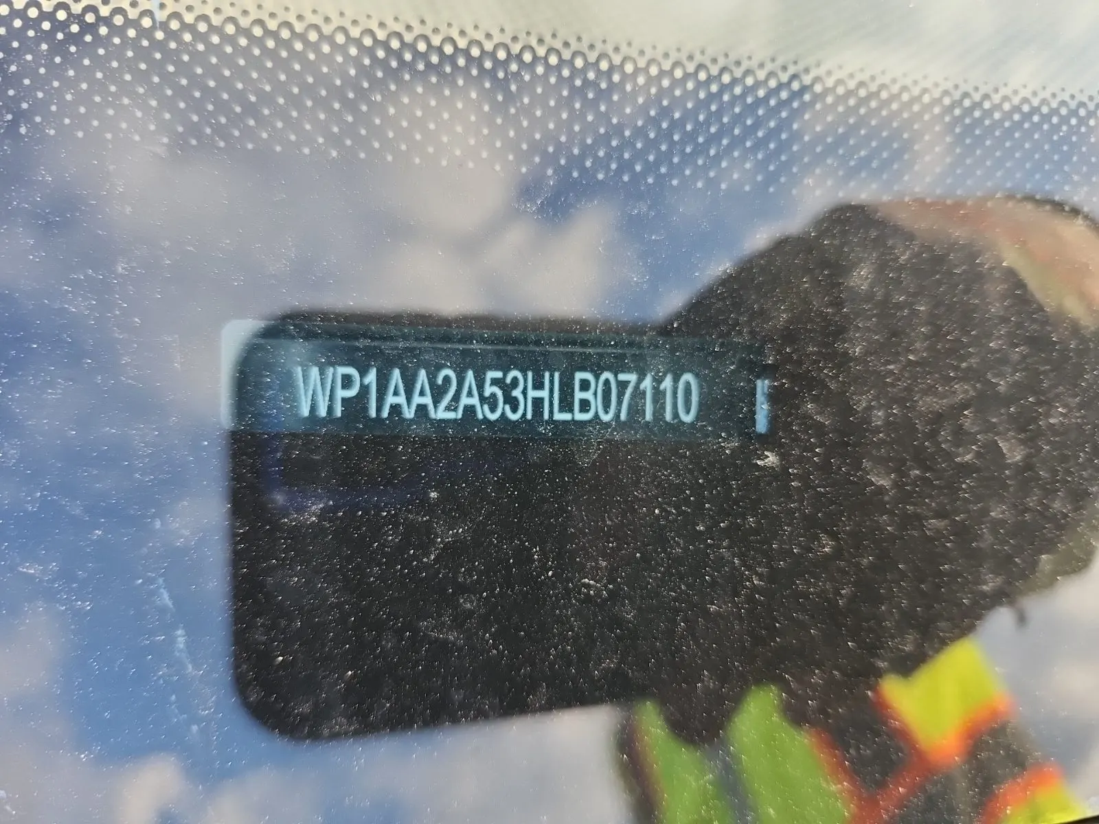 Dash VIN Plate Photo