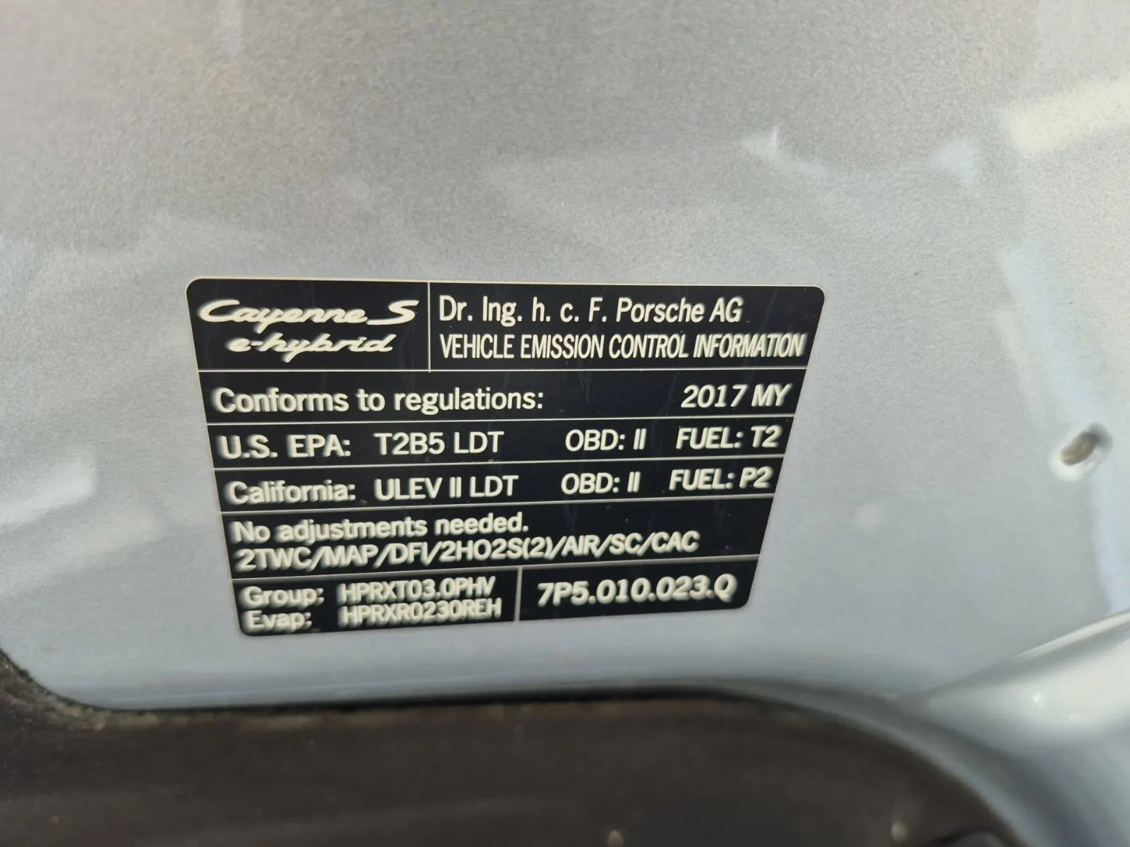 Emission Sticker Photo