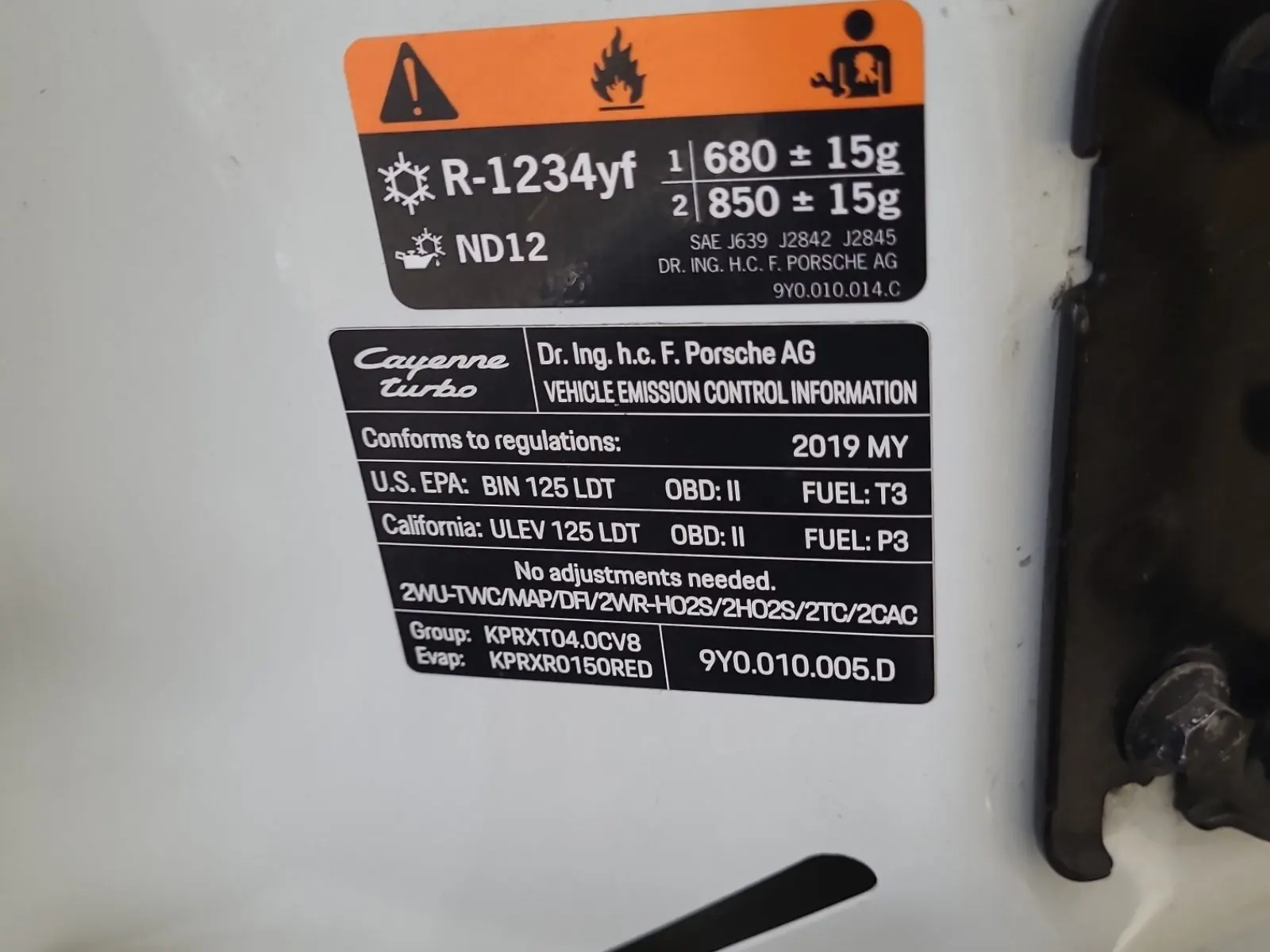 Emission Sticker Photo