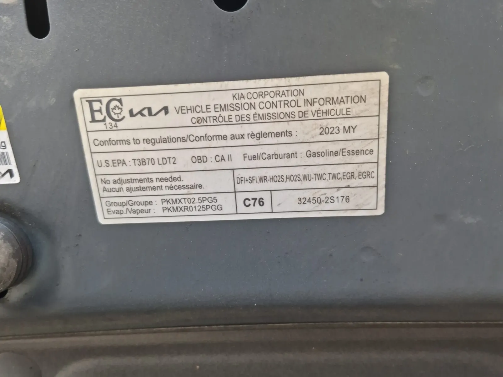 Emission Sticker Photo