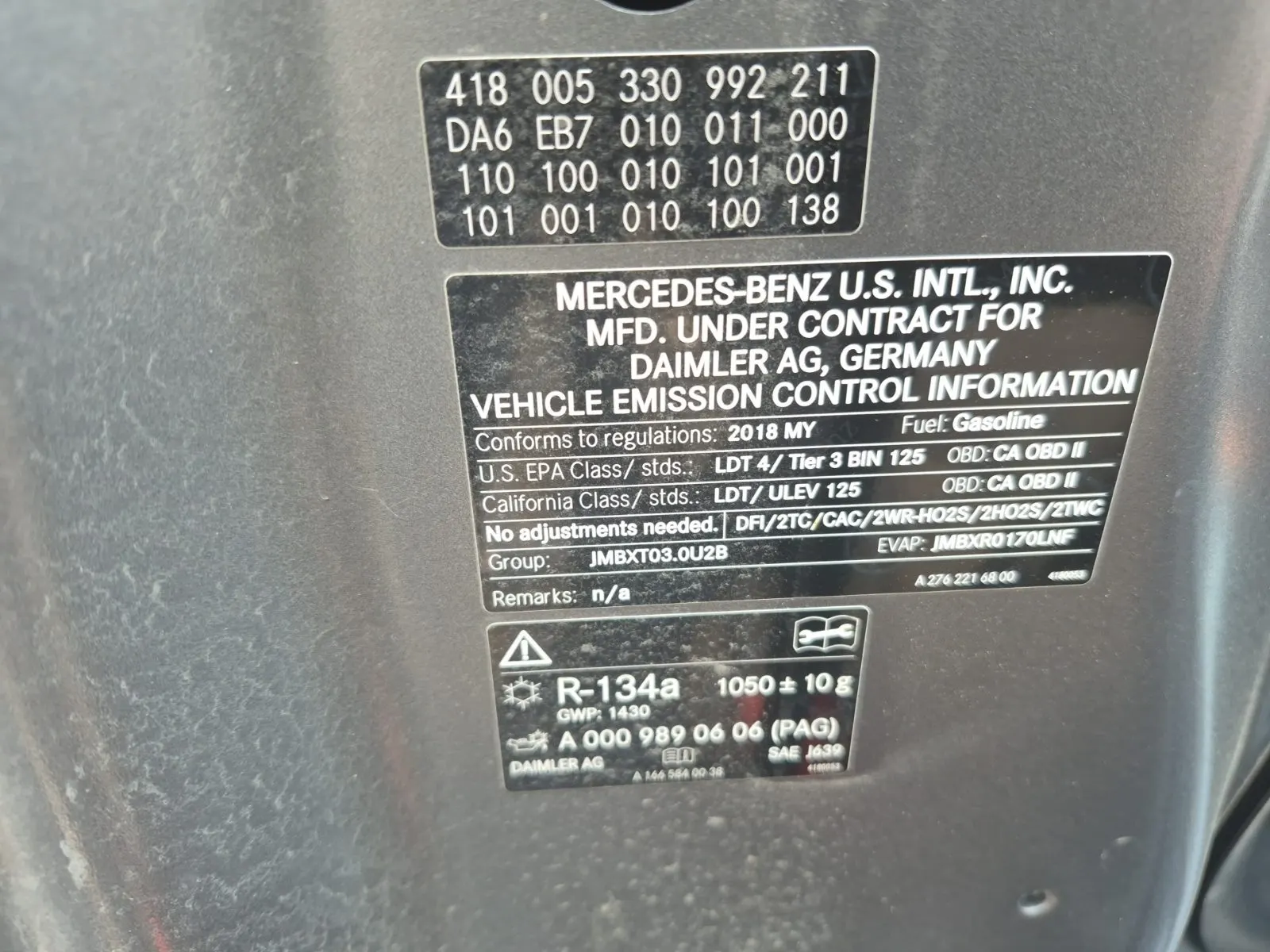 Emission Sticker Photo