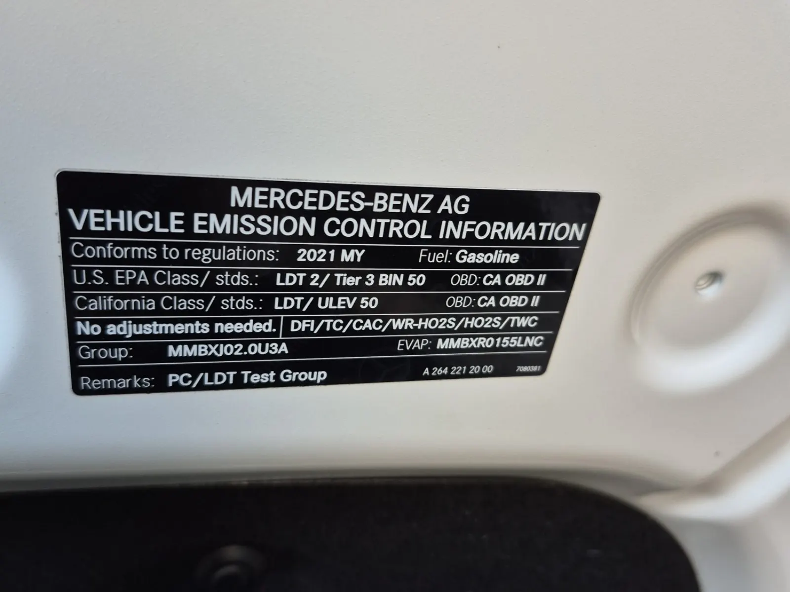 Emission Sticker Photo