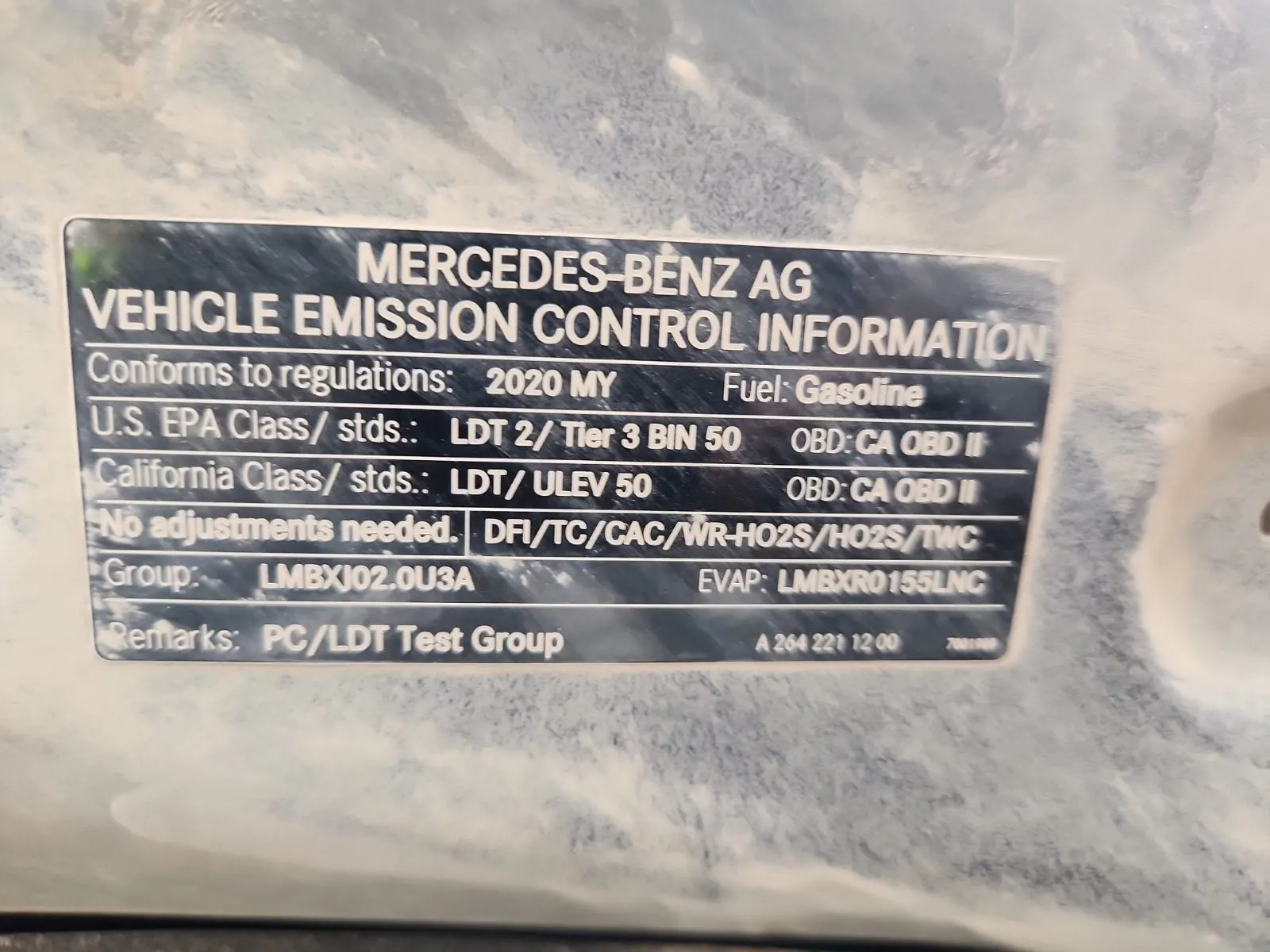 Emission Sticker Photo