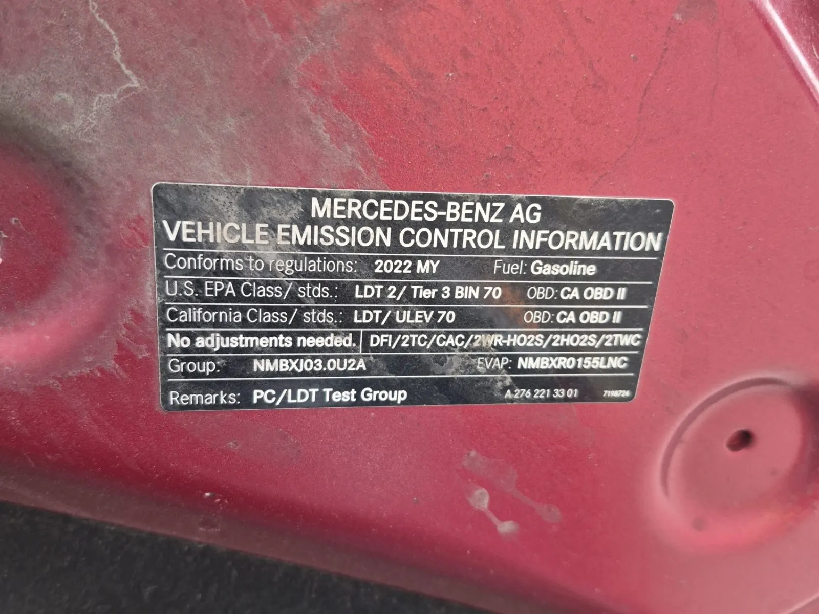 Emission Sticker Photo