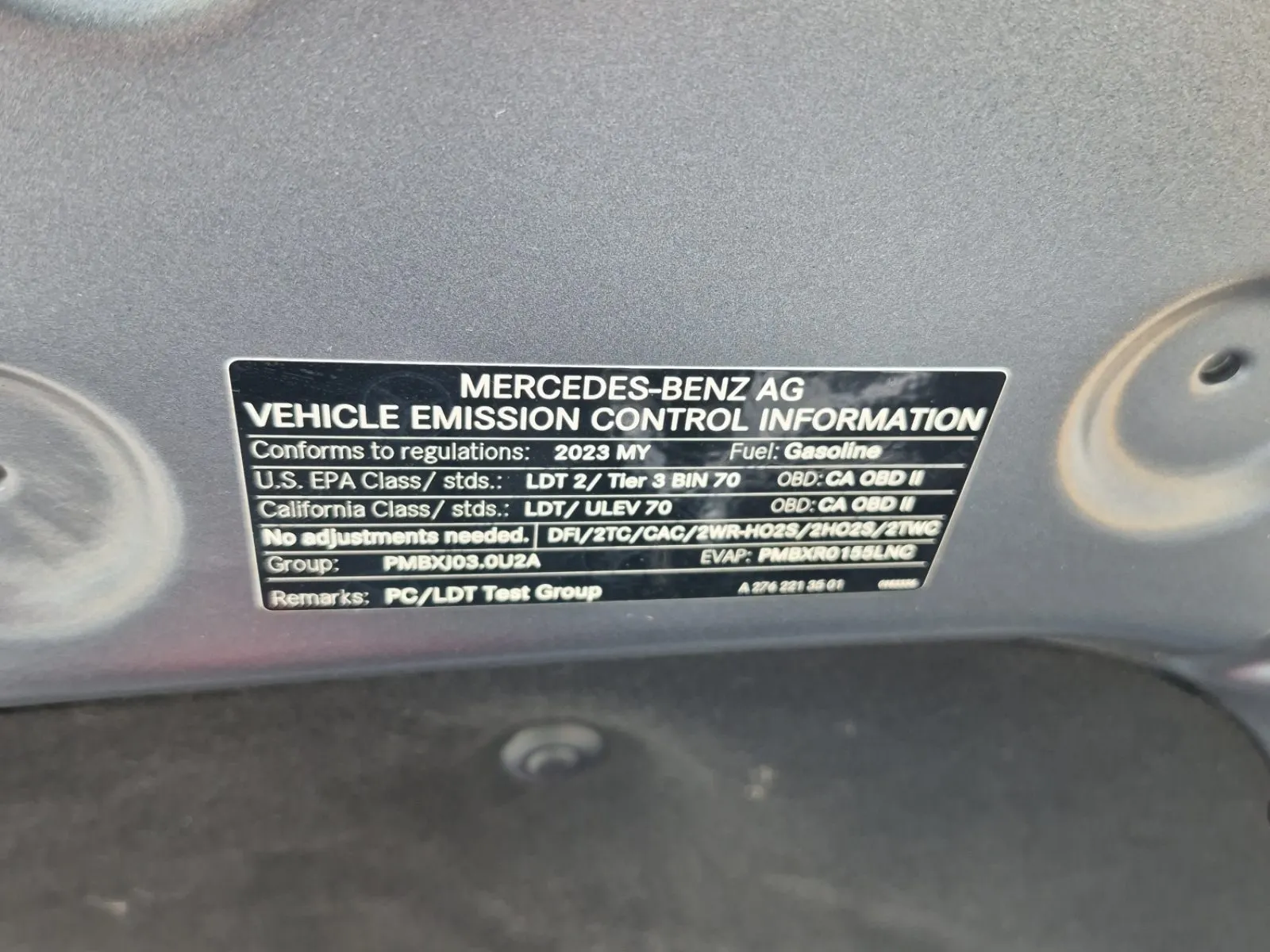 Emission Sticker Photo