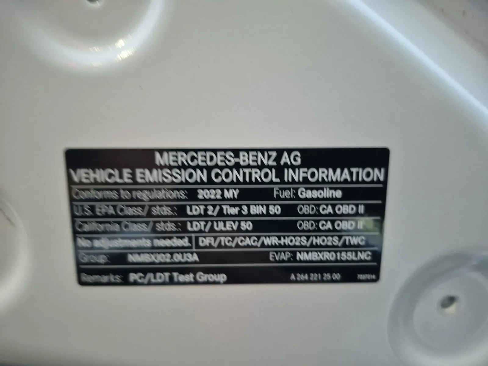 Emission Sticker Photo