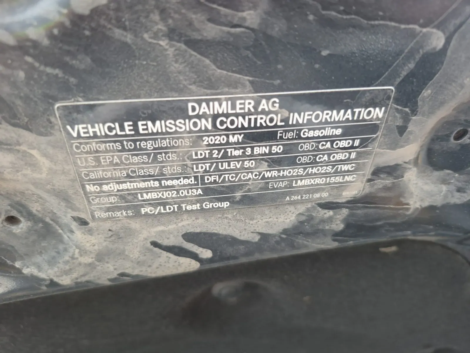 Emission Sticker Photo
