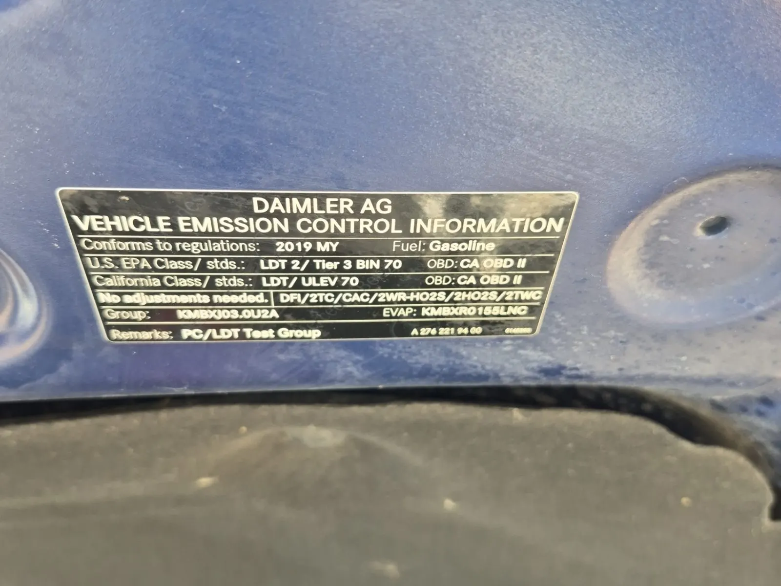 Emission Sticker Photo