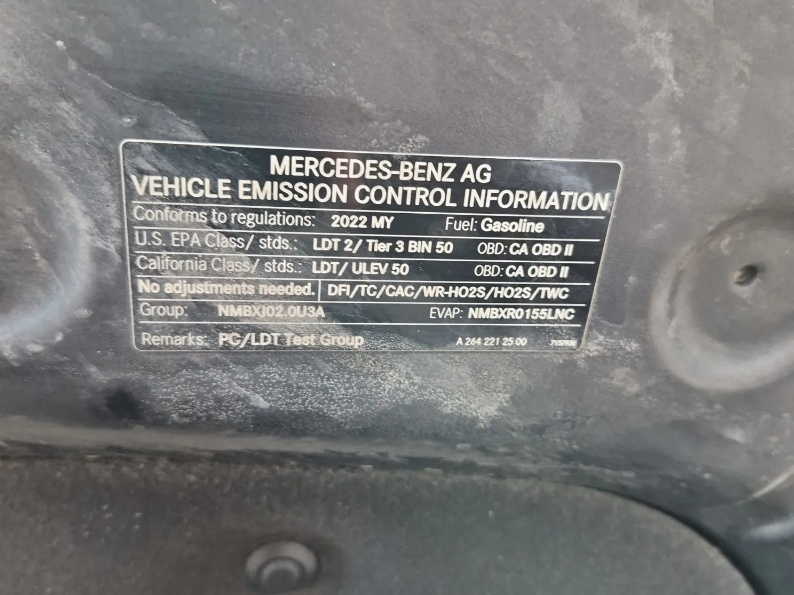 Emission Sticker Photo