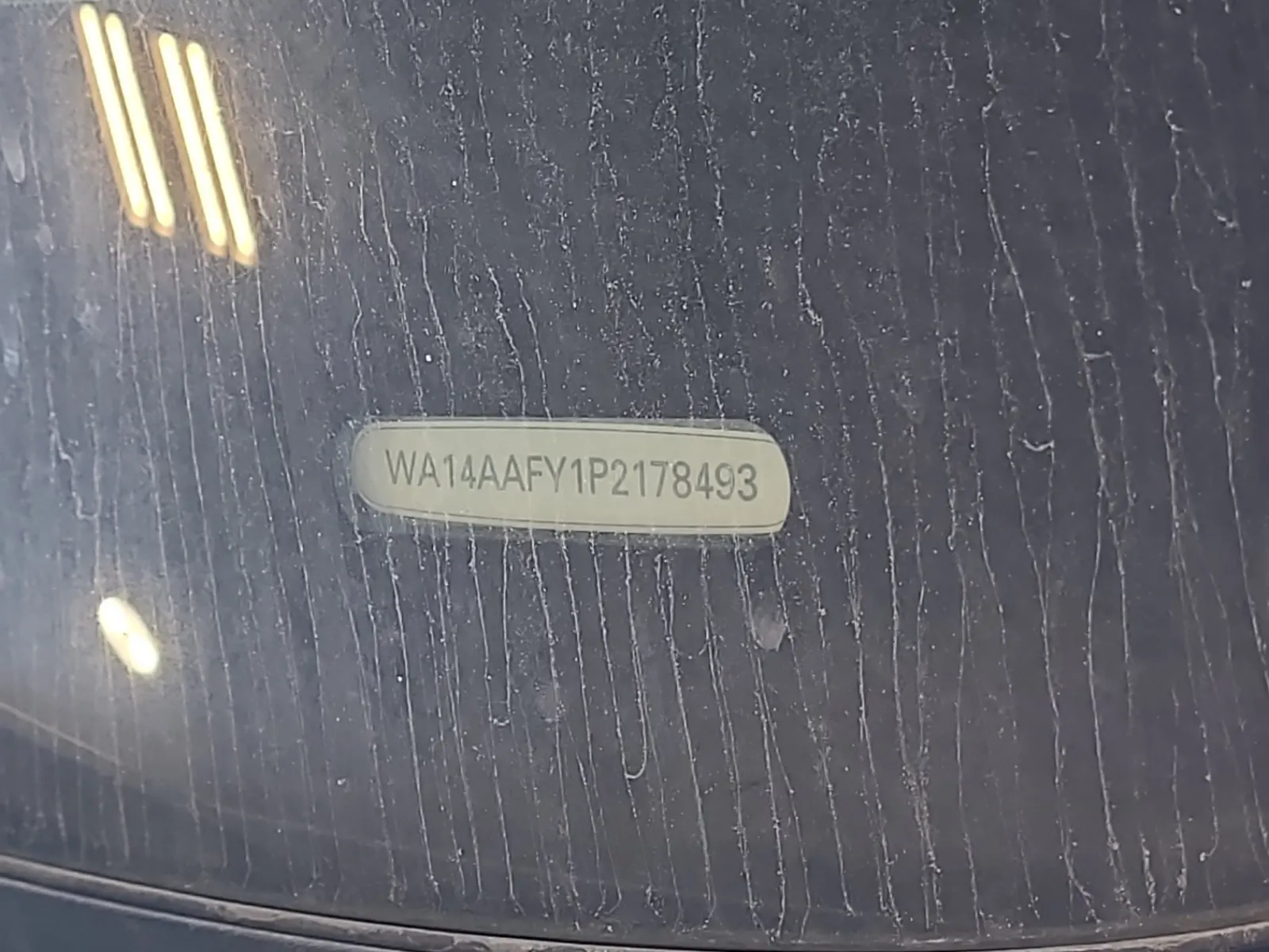 Dash VIN Plate Photo