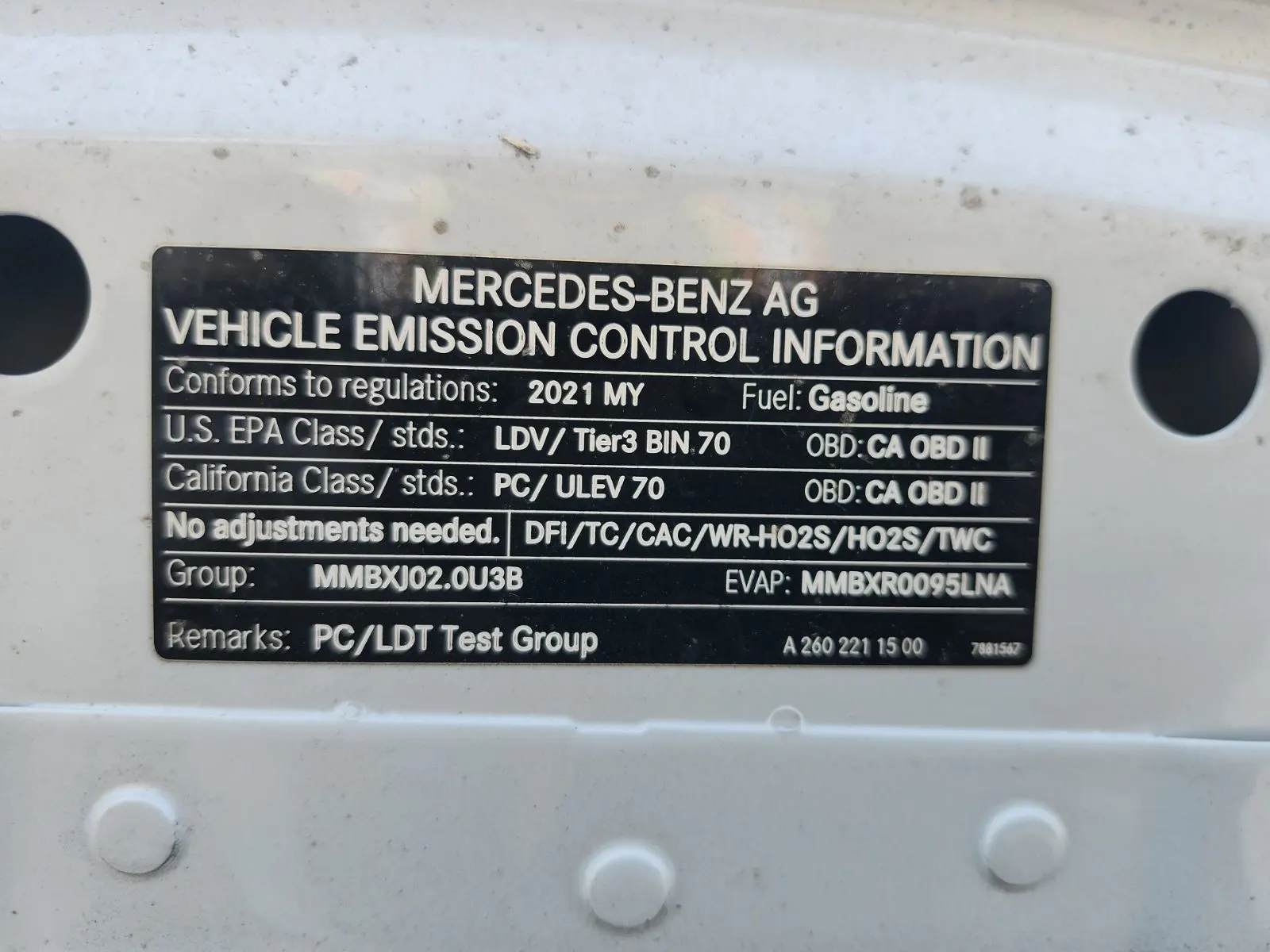 Emission Sticker Photo