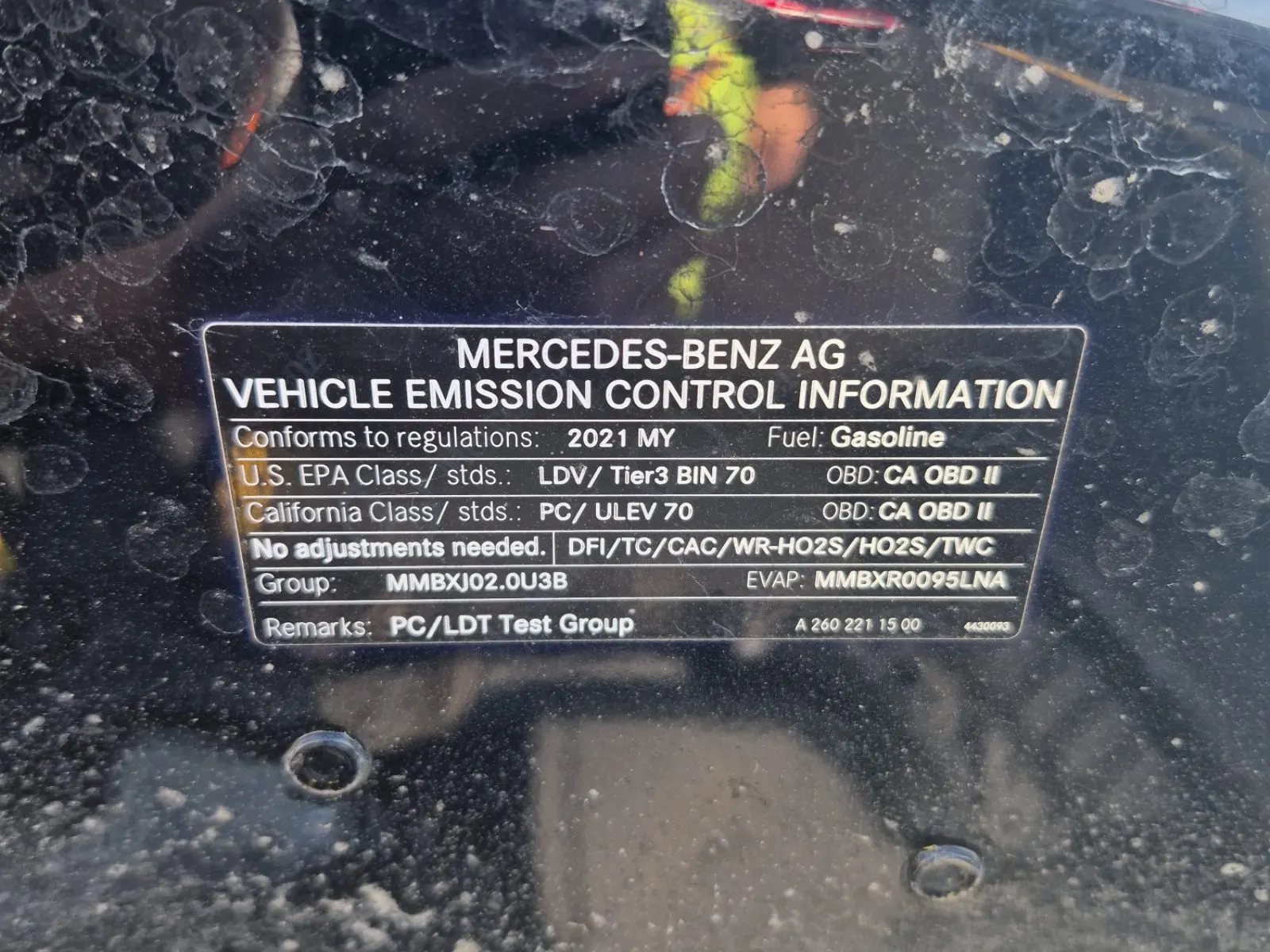 Emission Sticker Photo