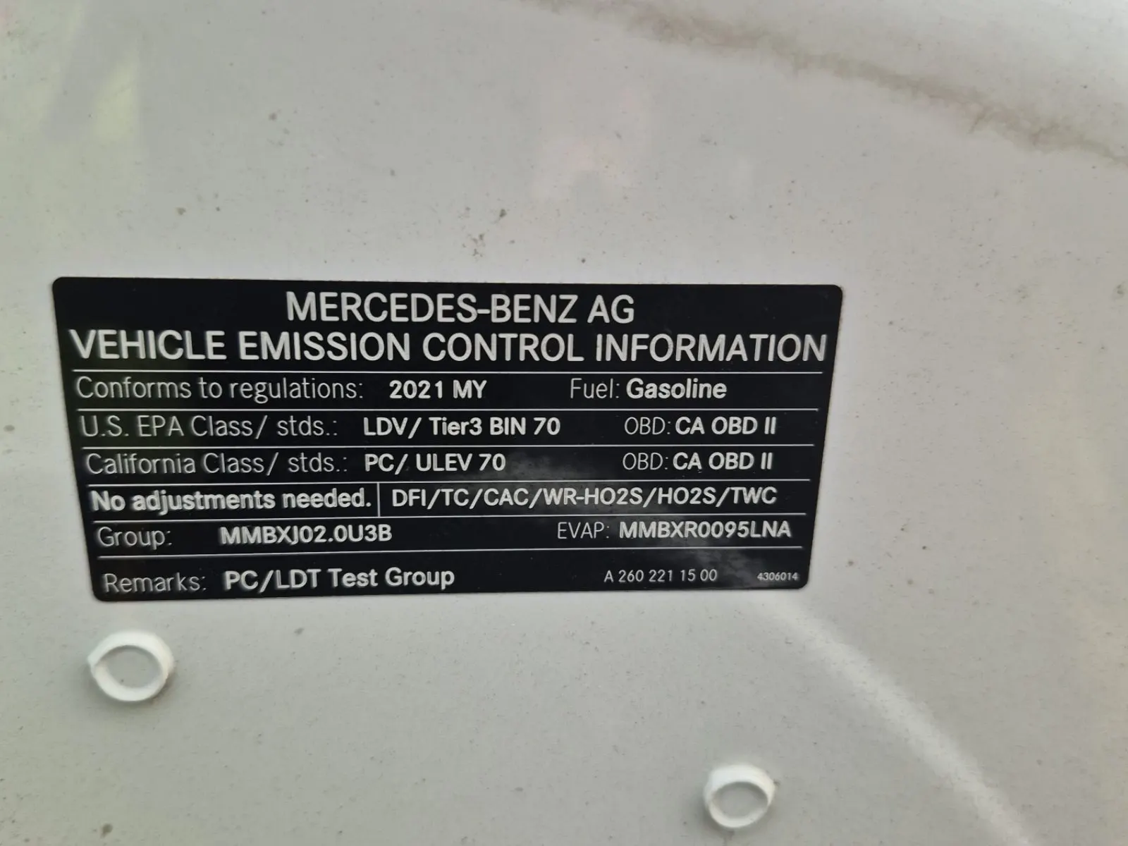 Emission Sticker Photo