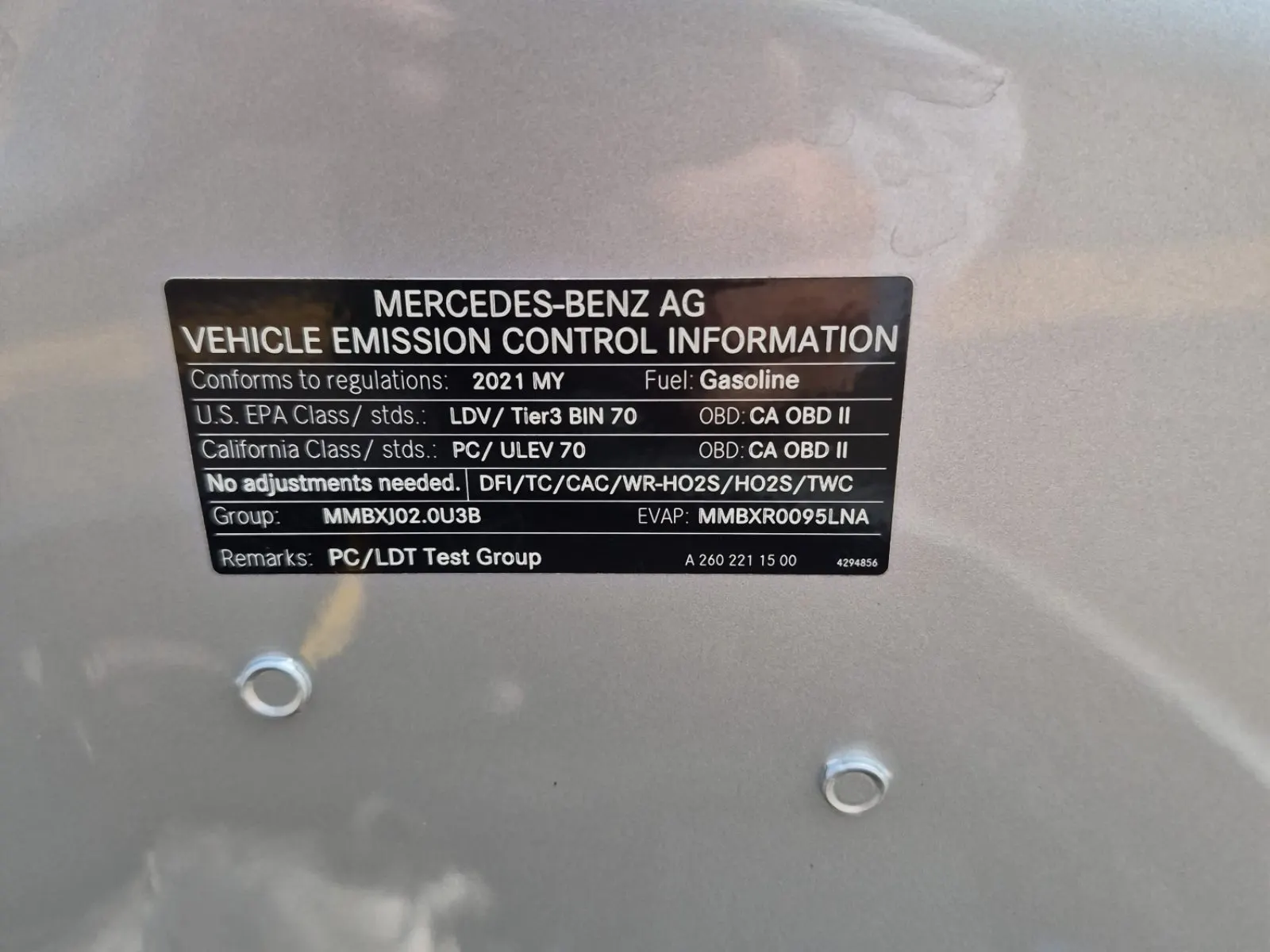 Emission Sticker Photo