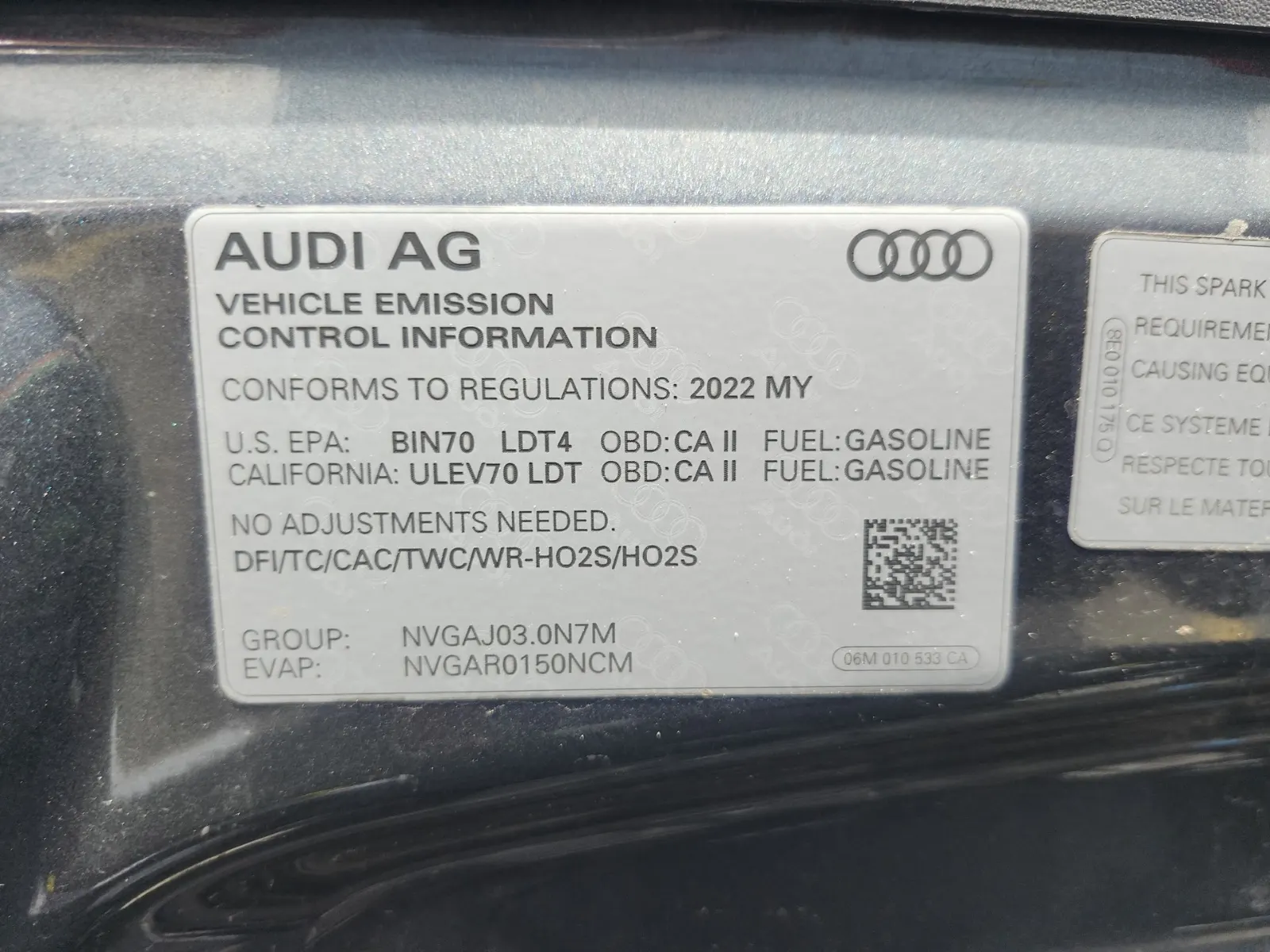 Emission Sticker Photo