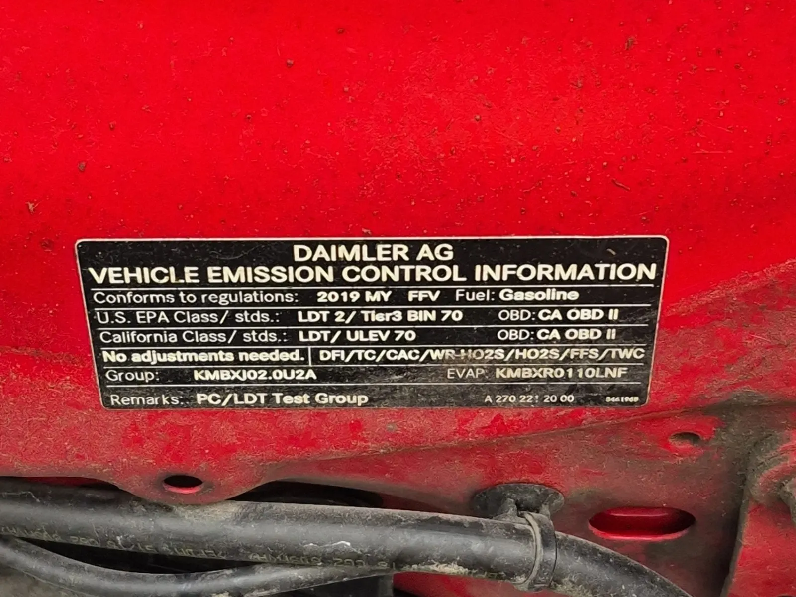 Emission Sticker Photo