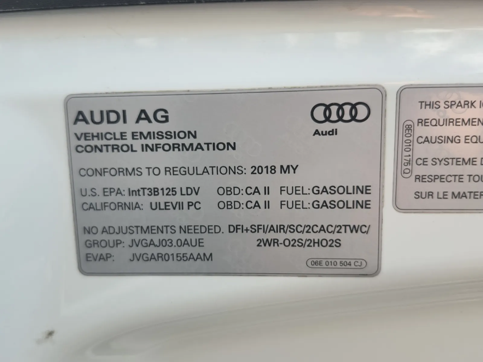 Emission Sticker Photo