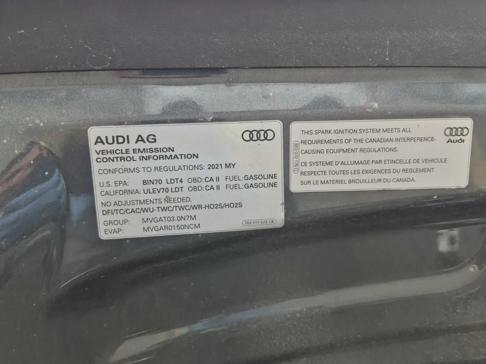 Emission Sticker Photo