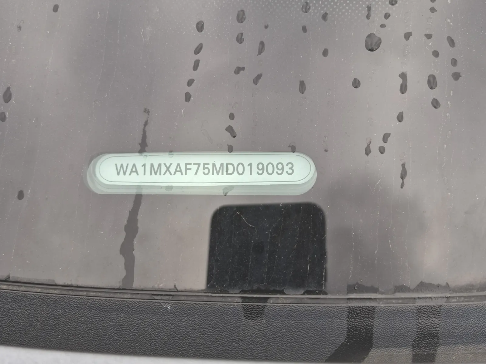 Dash VIN Plate Photo