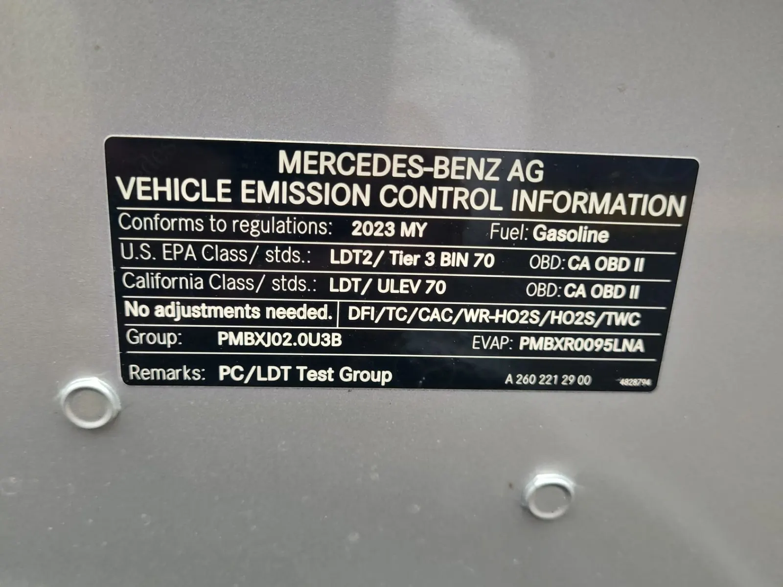 Emission Sticker Photo
