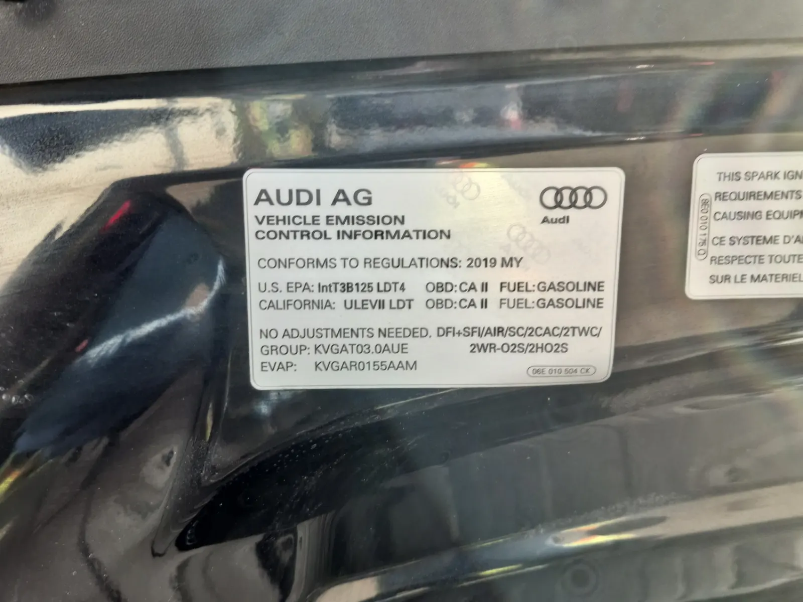 Emission Sticker Photo