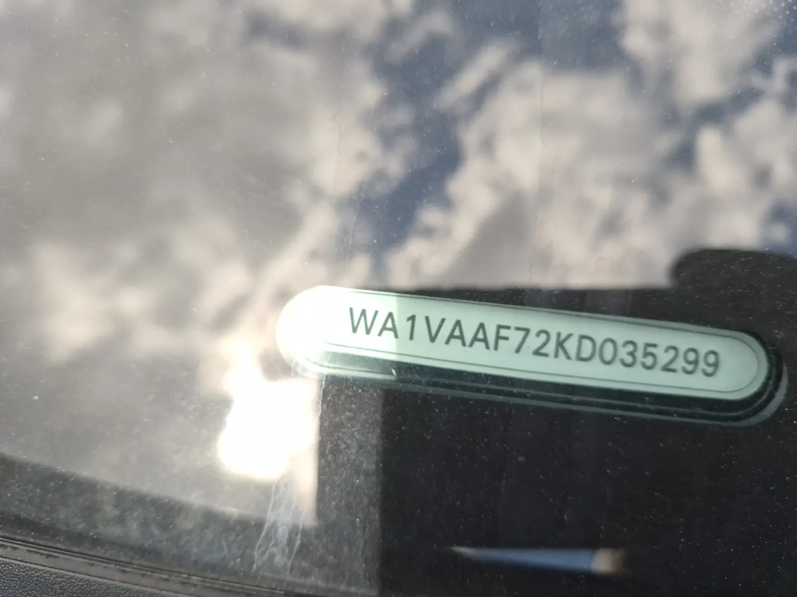 Dash VIN Plate Photo