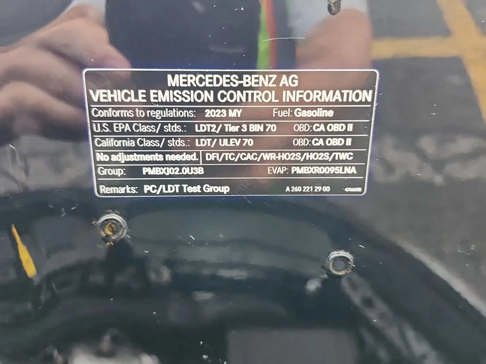 Emission Sticker Photo