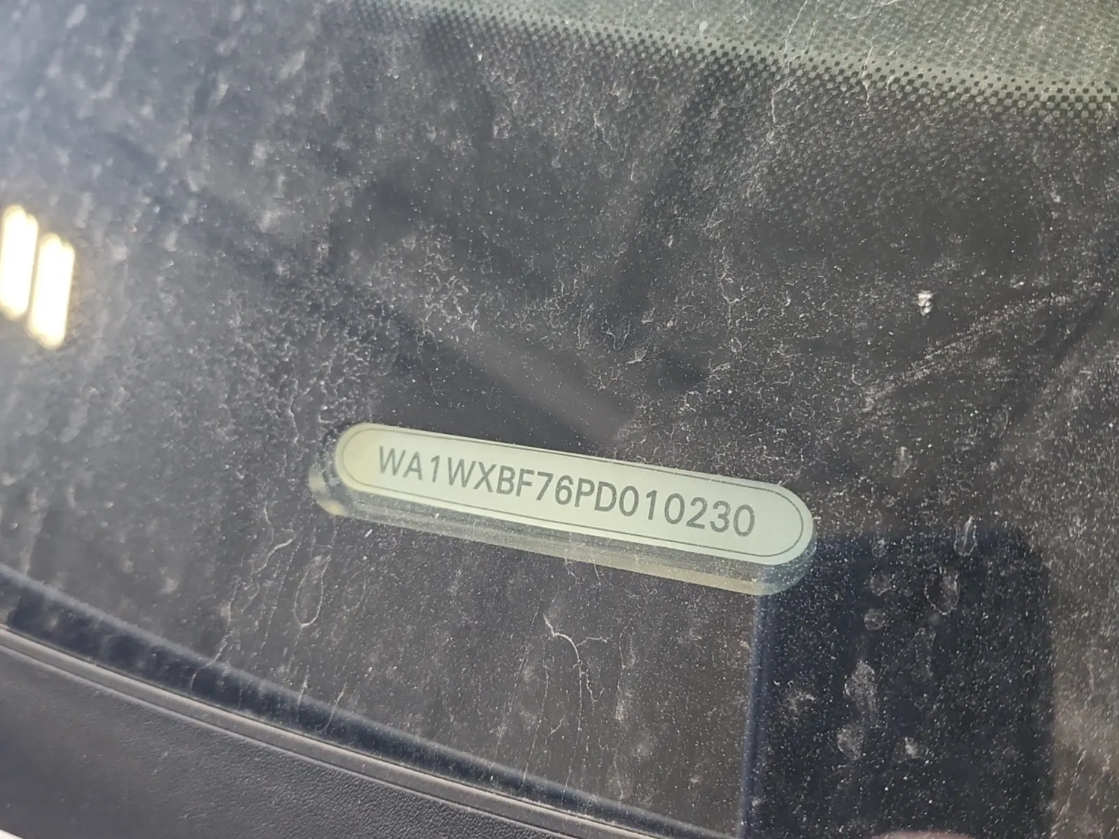 Dash VIN Plate Photo