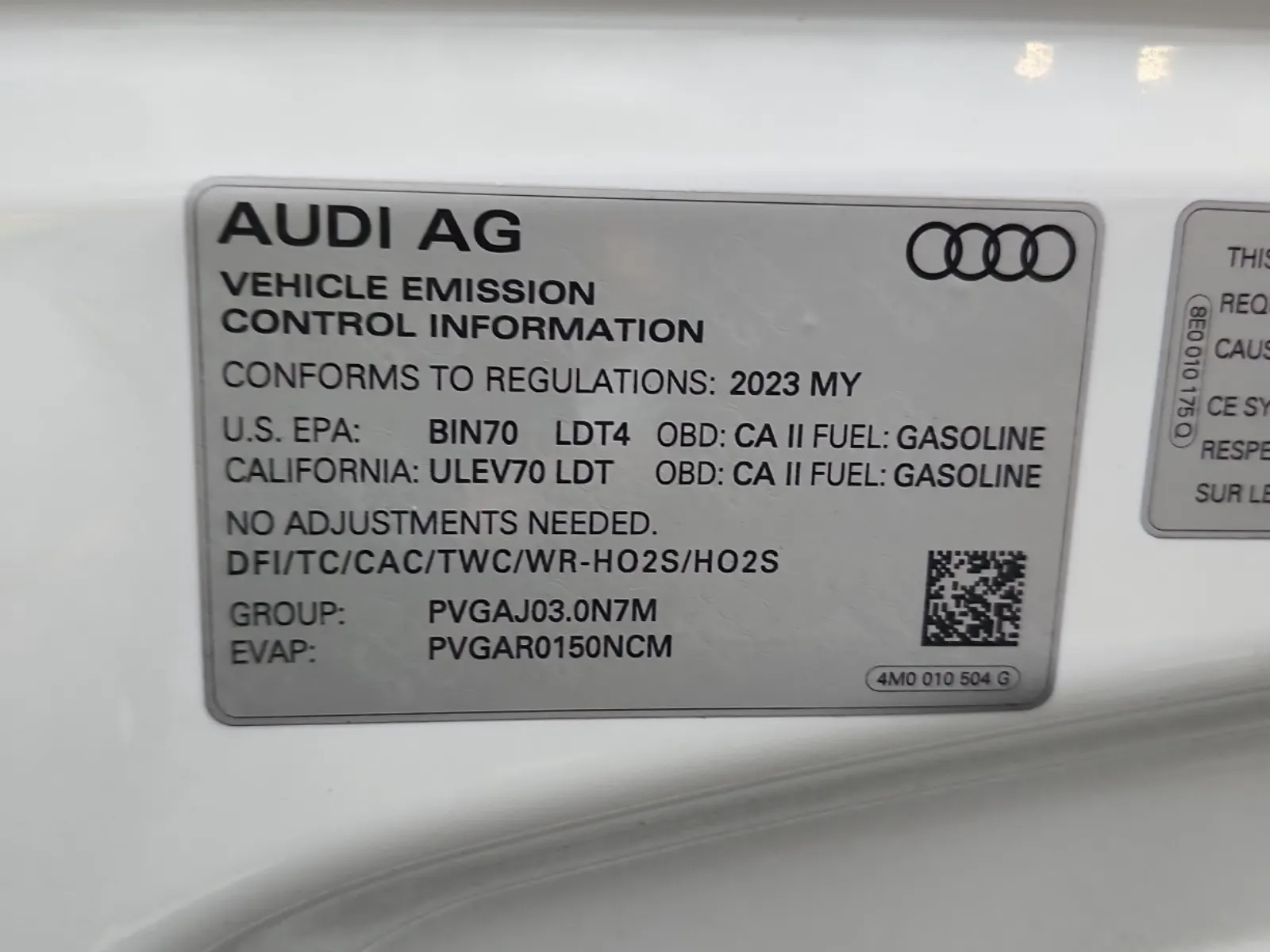 Emission Sticker Photo