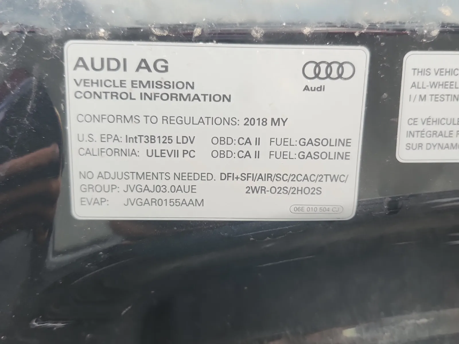 Emission Sticker Photo