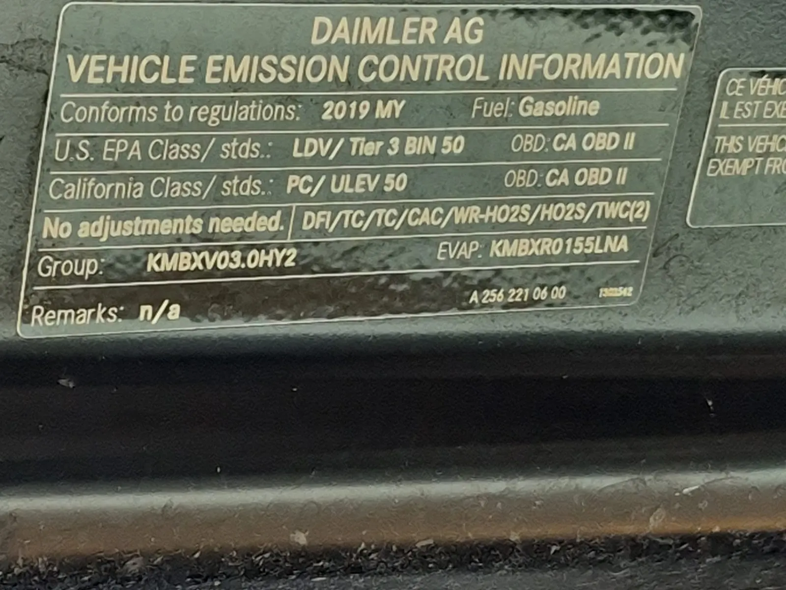 Emission Sticker Photo