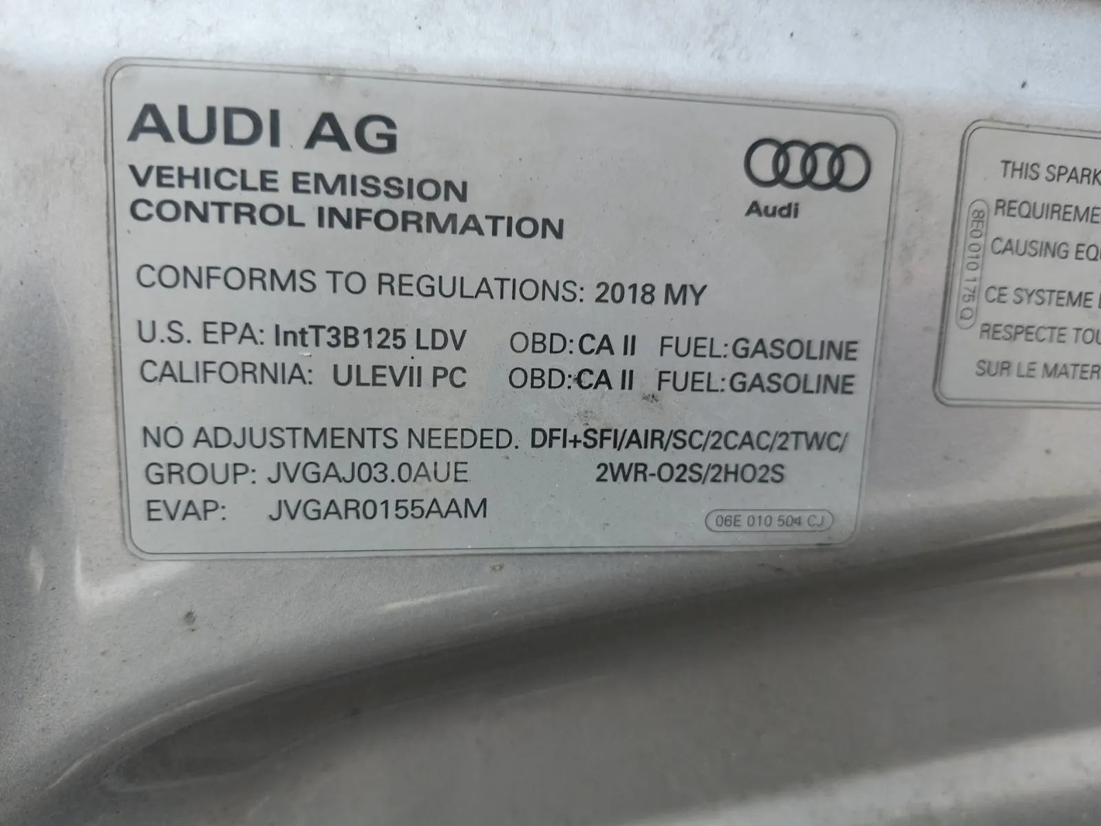 Emission Sticker Photo