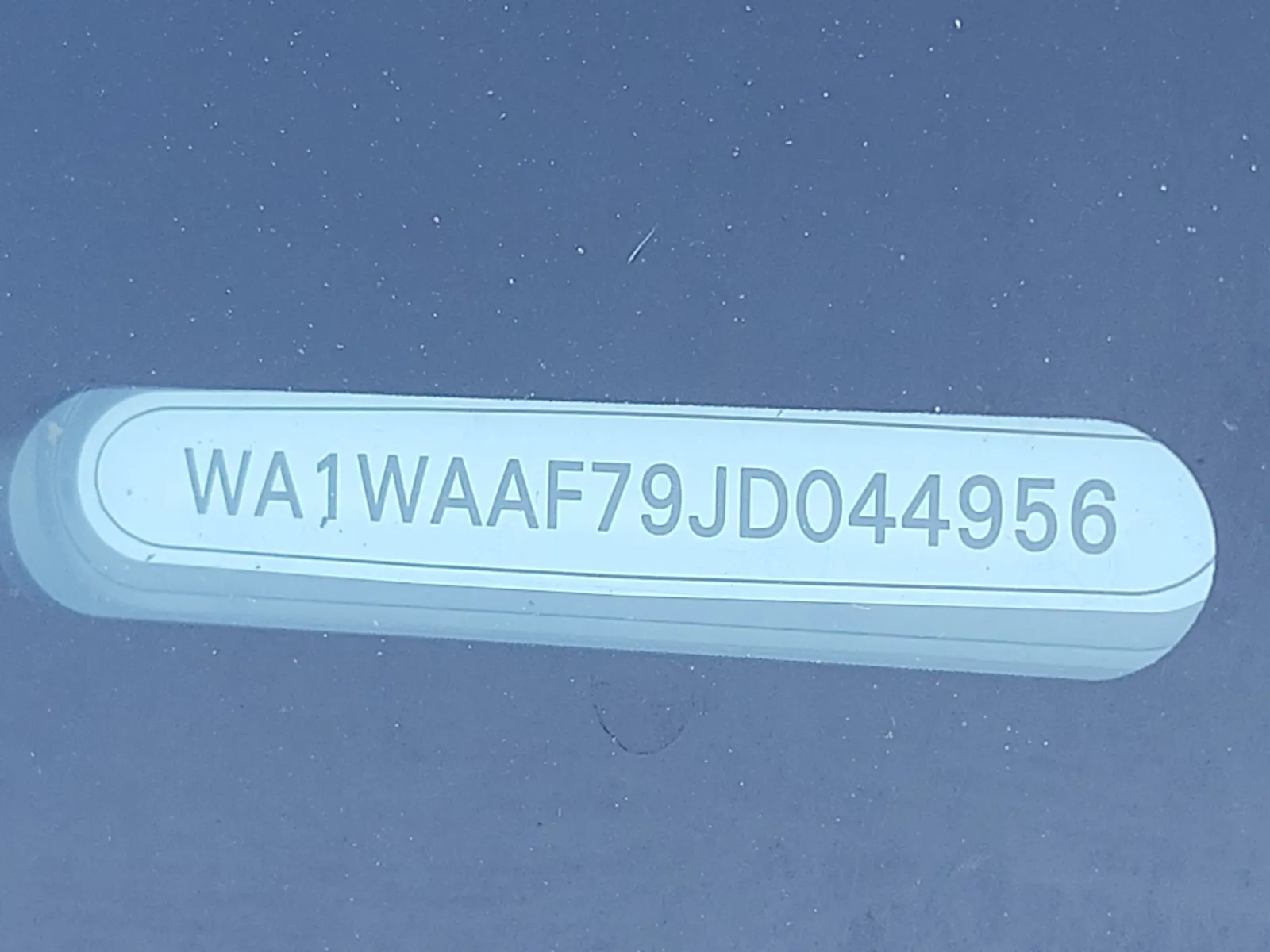Dash VIN Plate Photo