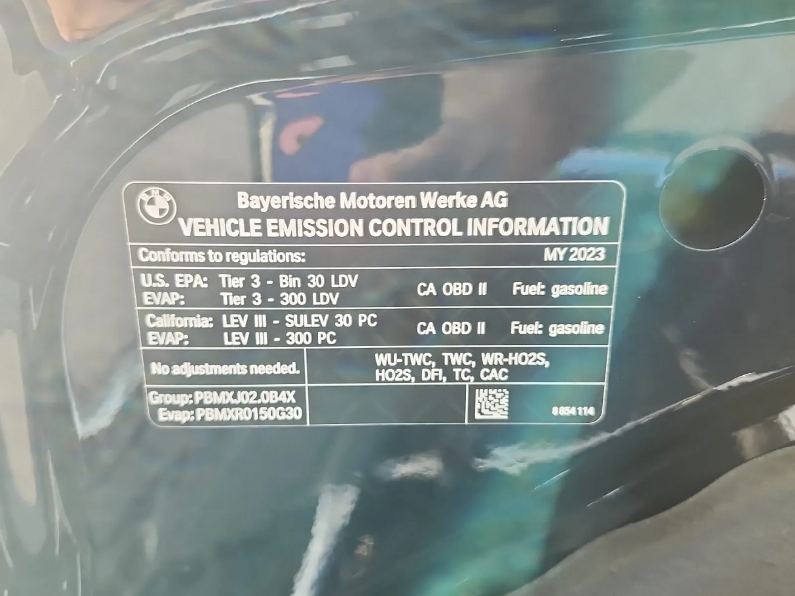 Emission Sticker Photo